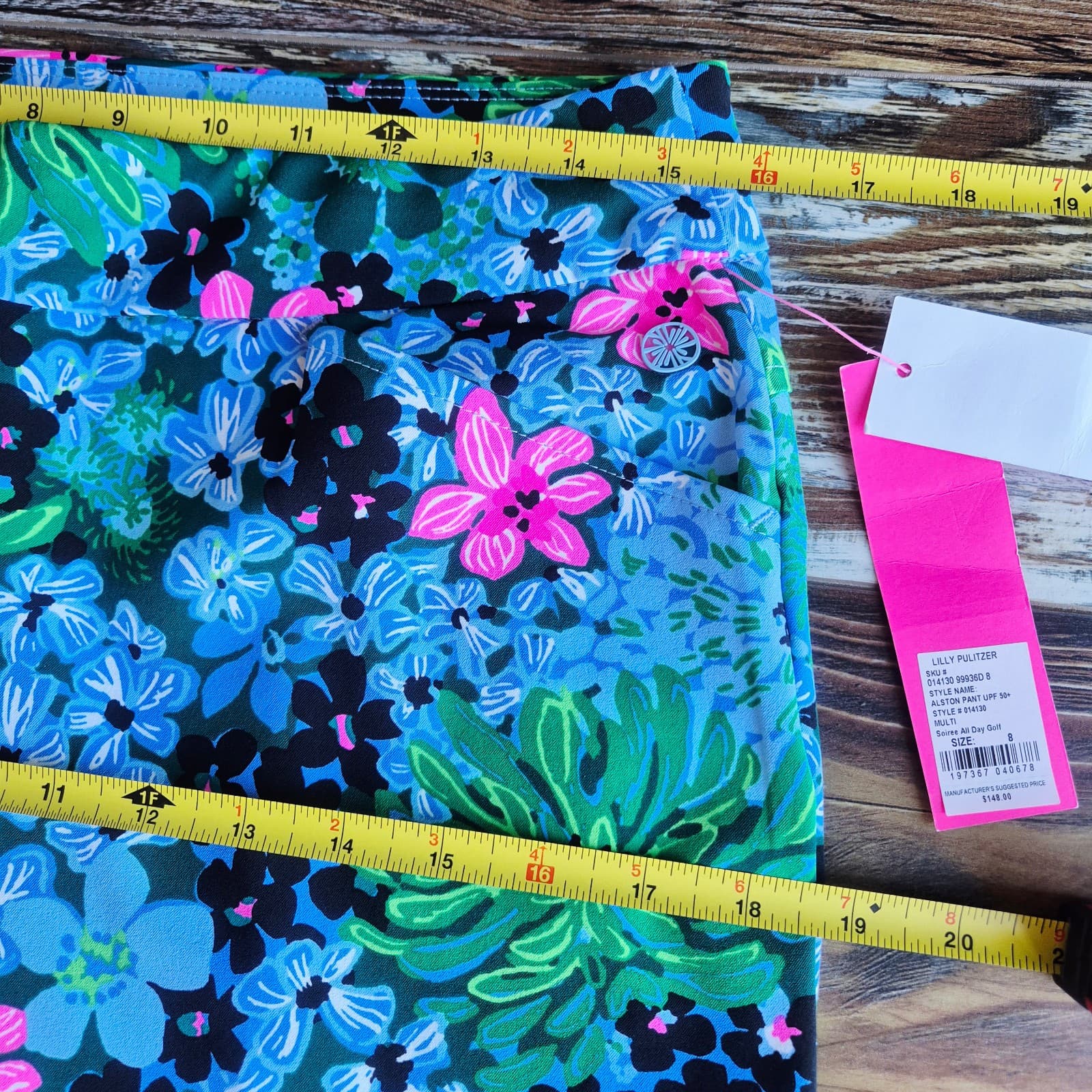 NWT Lilly Pulitzer Alston UPF 50+ Performance Pants Soiree All Day Golf Womens 8 - Thumbnail 11