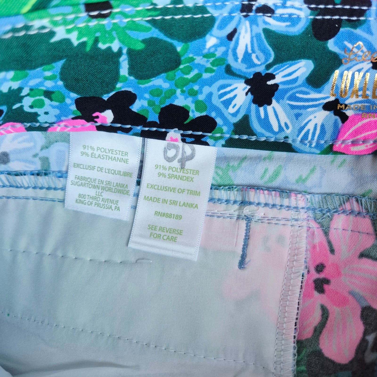 NWT Lilly Pulitzer Alston UPF 50+ Performance Pants Soiree All Day Golf Womens 8 - Thumbnail 9