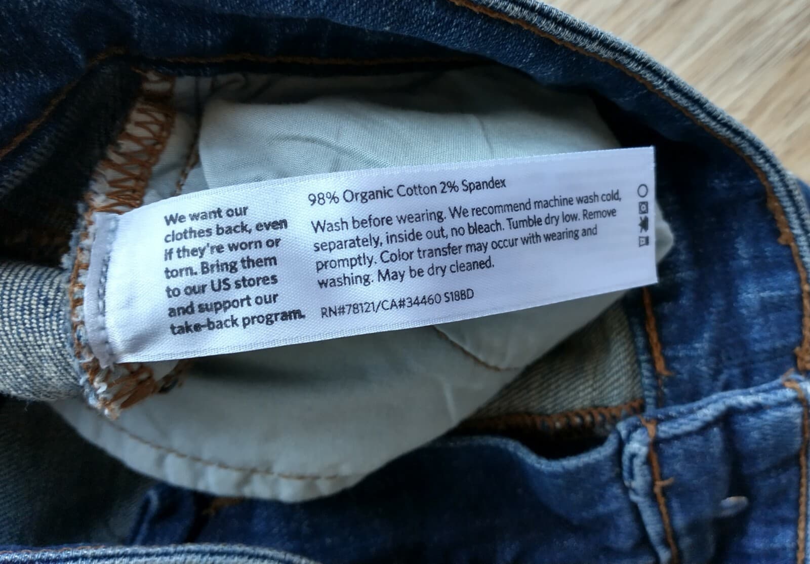 EILEEN FISHER Organic Cotton Blend Ankle Crop Jeans Medium Wash Blue Sz.0 - Thumbnail 10