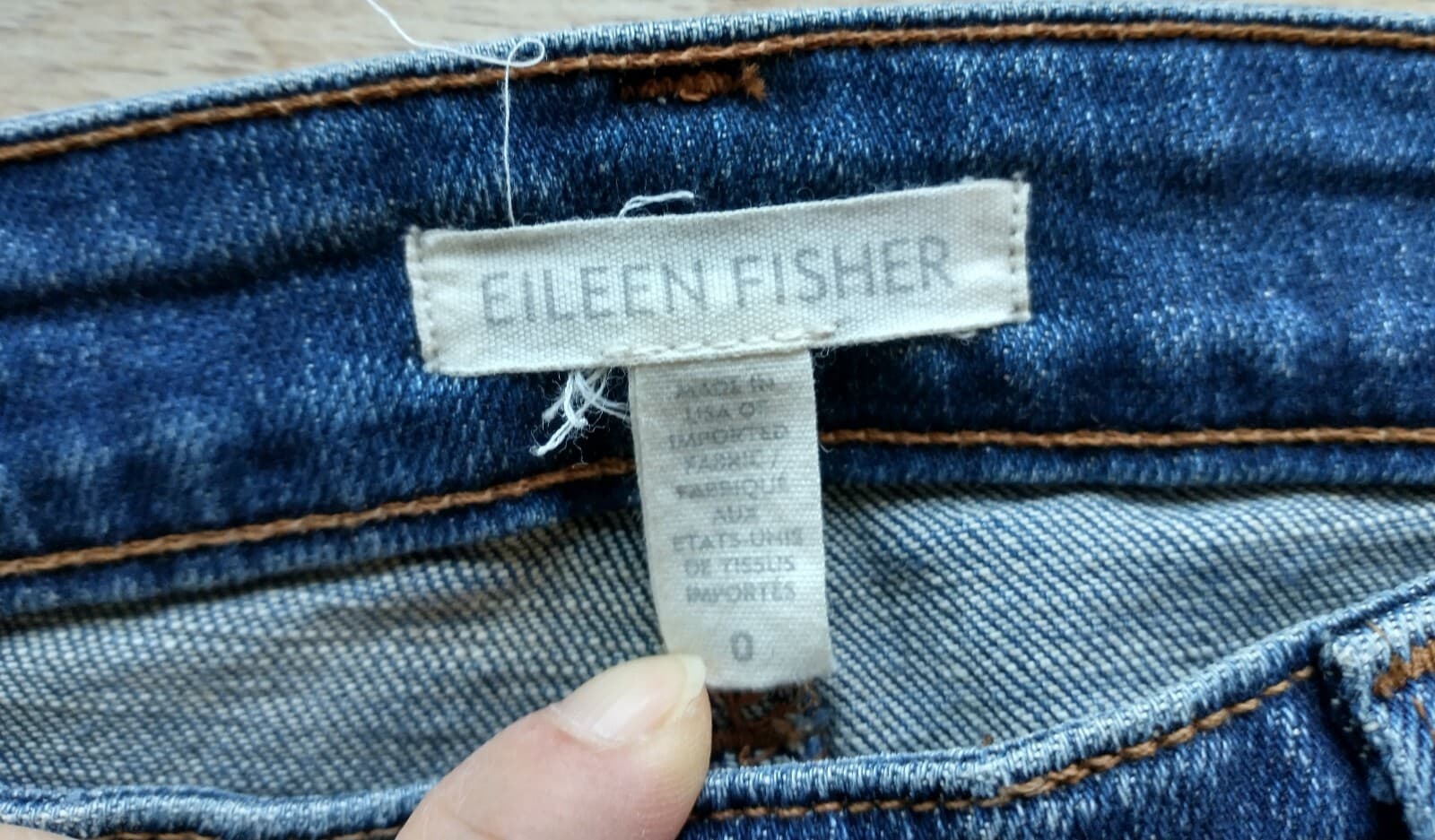 EILEEN FISHER Organic Cotton Blend Ankle Crop Jeans Medium Wash Blue Sz.0 - Thumbnail 9