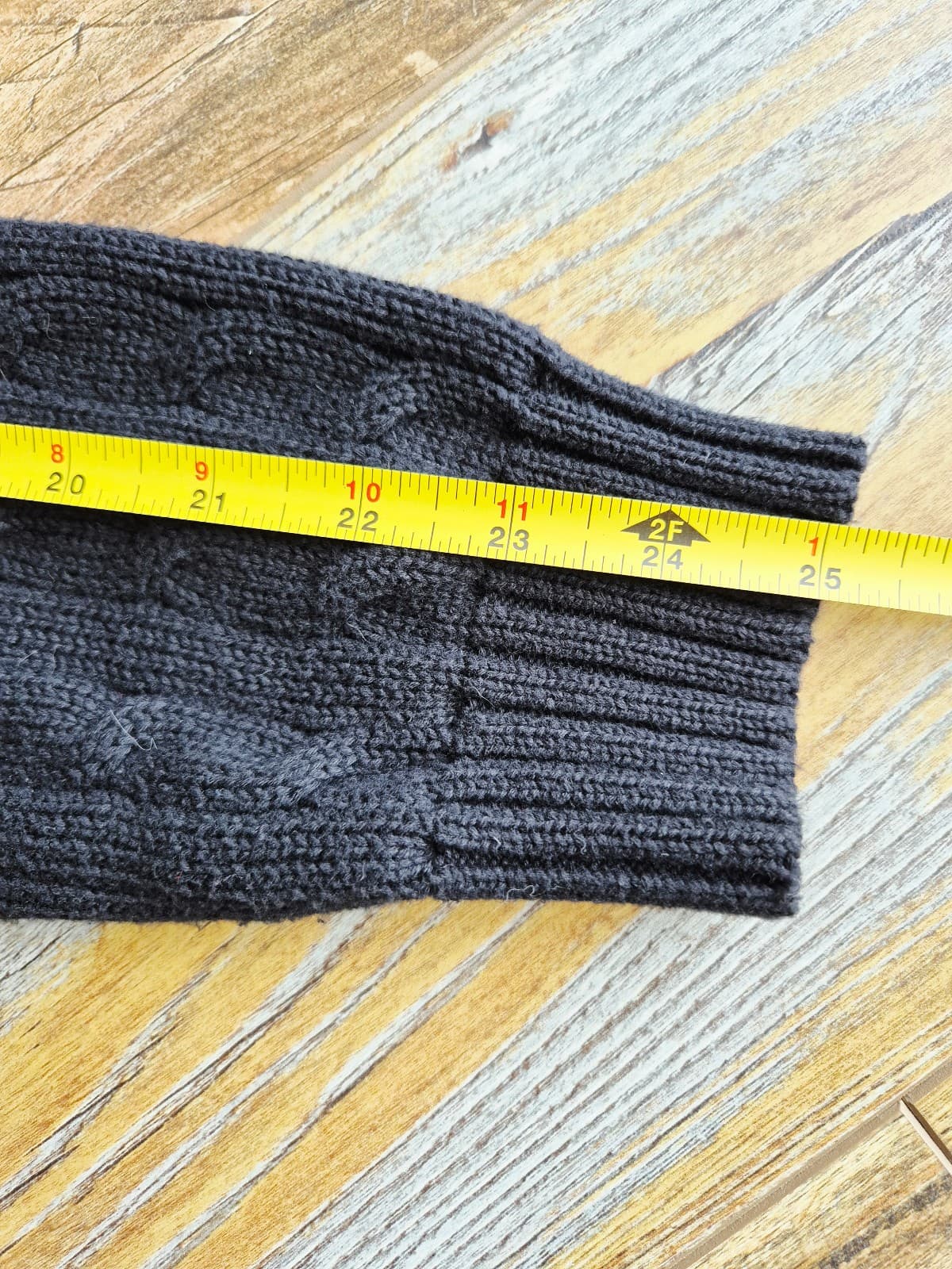 Vintage Y2K Ralph Lauren Sport Pony Cotton Cable Knit V-Neck Sweater Black Sz.XL - Thumbnail 10