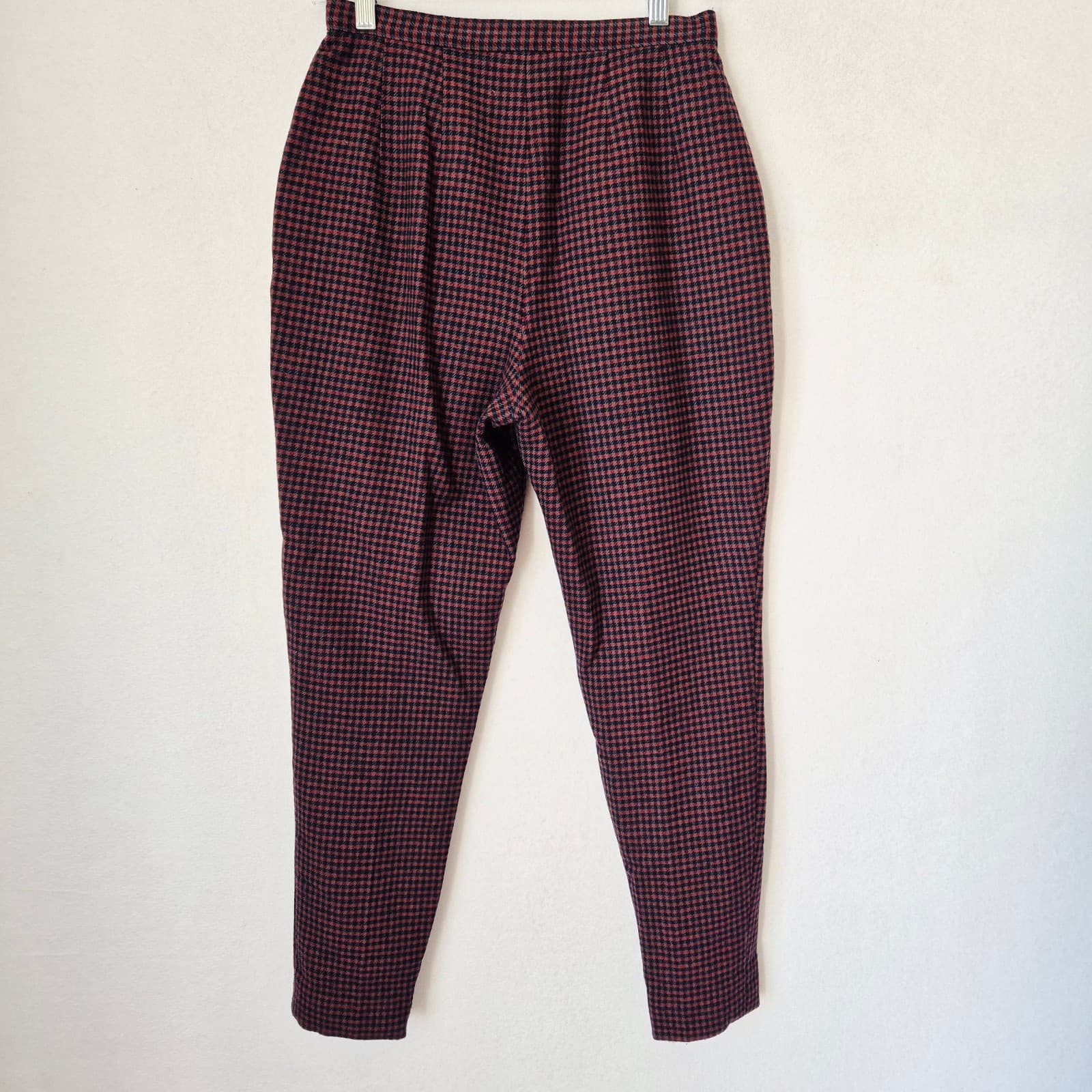 Vintage'70s Pendleton Made in USA Wool Shepherd's Plaid Pant Slim Lined Women 10 - Thumbnail 5