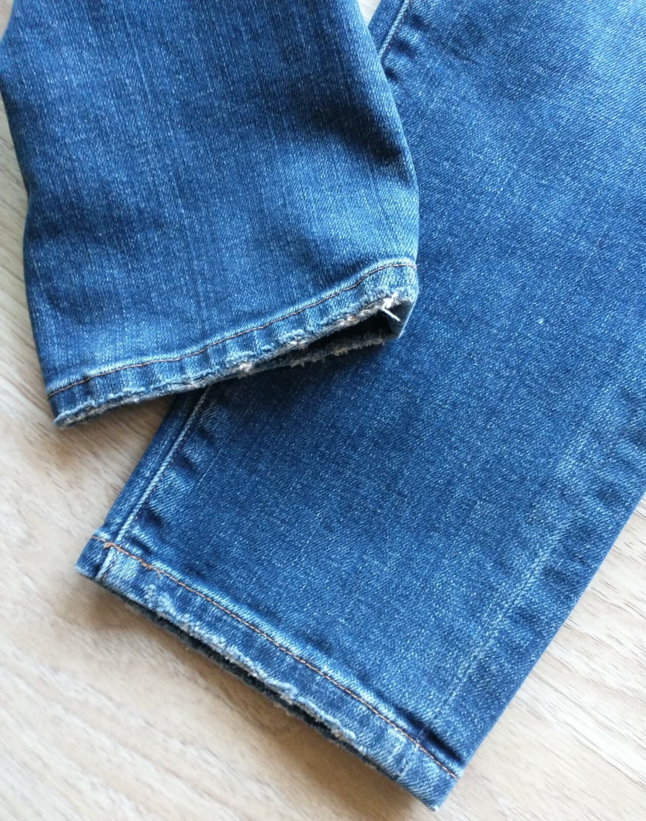 EILEEN FISHER Organic Cotton Blend Ankle Crop Jeans Medium Wash Blue Sz.0 - Thumbnail 7