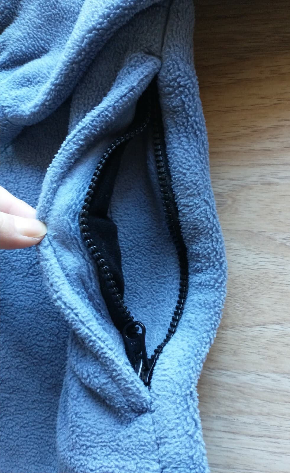 DULUTH TRADING Co. Men Fleece Jacket Pullover 1/4 Zip Zipped-Pockets Blue Sz.L - Thumbnail 3