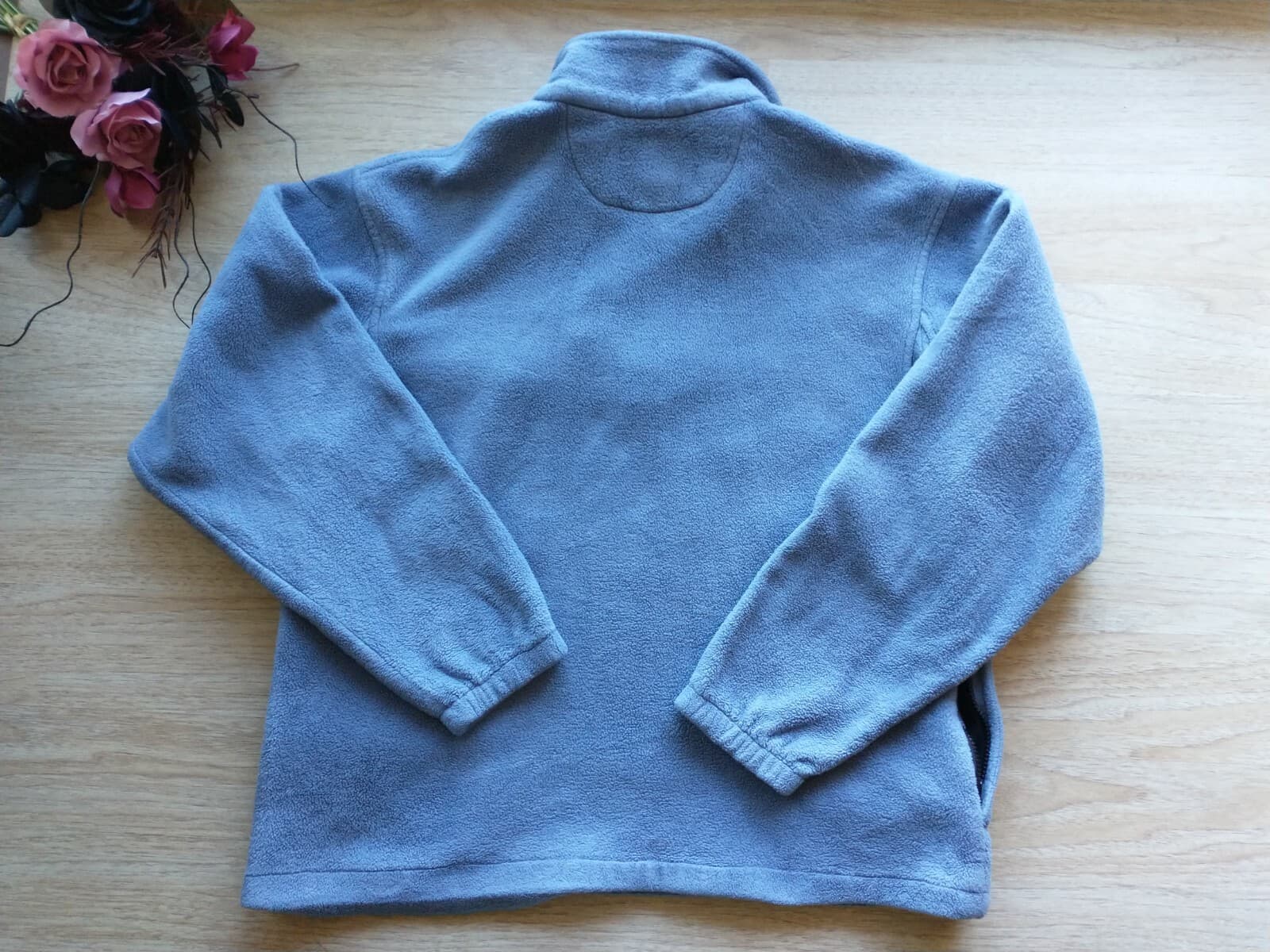 DULUTH TRADING Co. Men Fleece Jacket Pullover 1/4 Zip Zipped-Pockets Blue Sz.L - Thumbnail 5