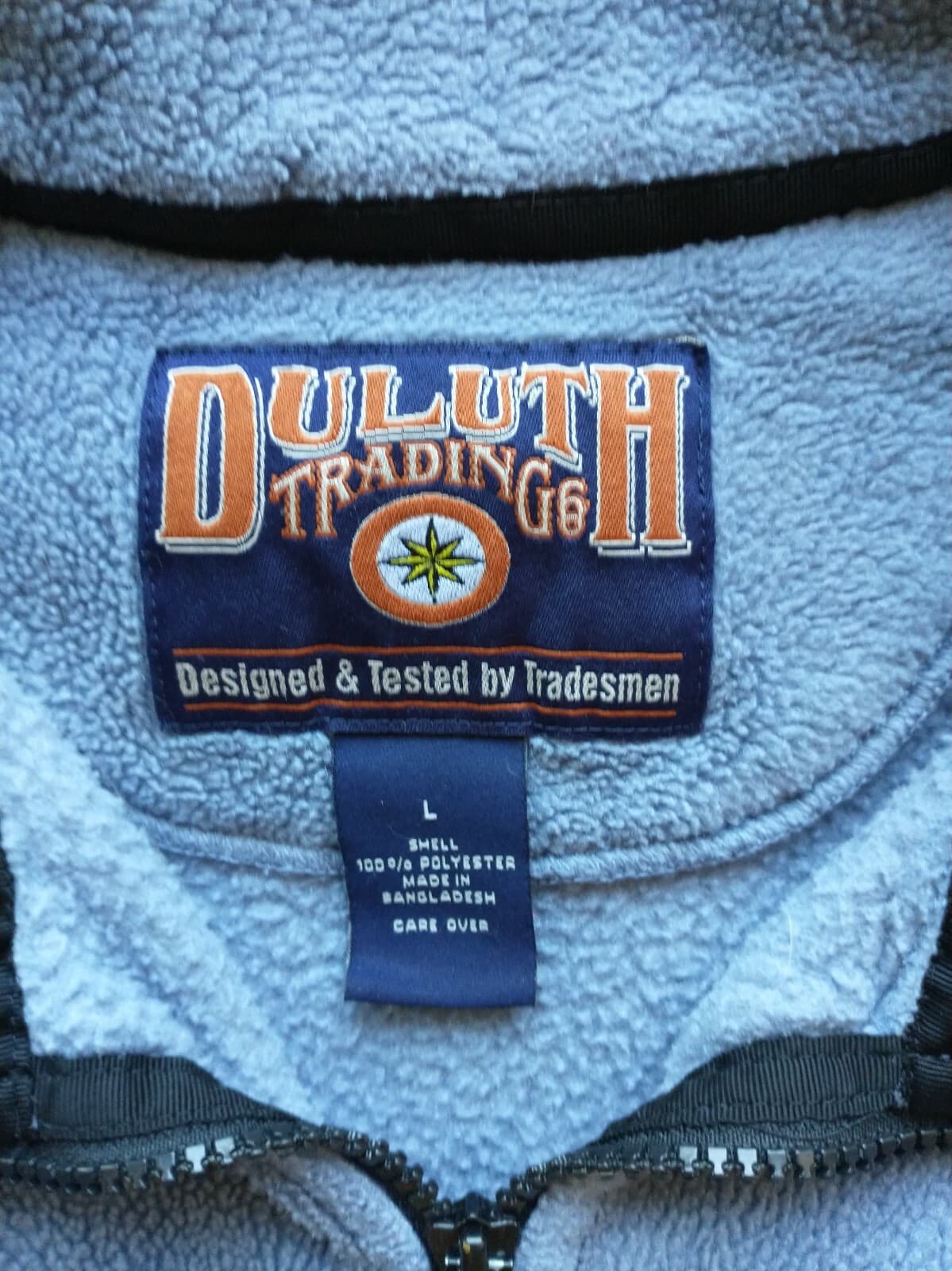 DULUTH TRADING Co. Men Fleece Jacket Pullover 1/4 Zip Zipped-Pockets Blue Sz.L - Thumbnail 6