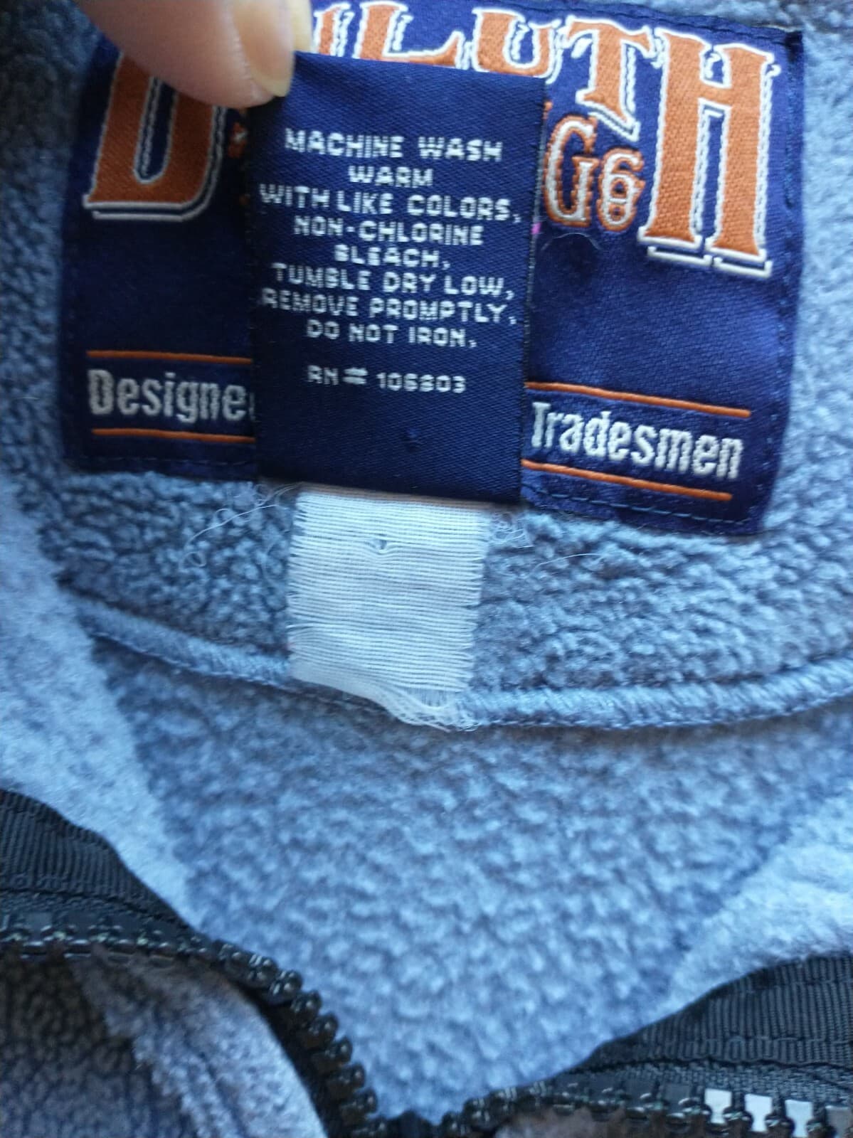DULUTH TRADING Co. Men Fleece Jacket Pullover 1/4 Zip Zipped-Pockets Blue Sz.L - Thumbnail 7