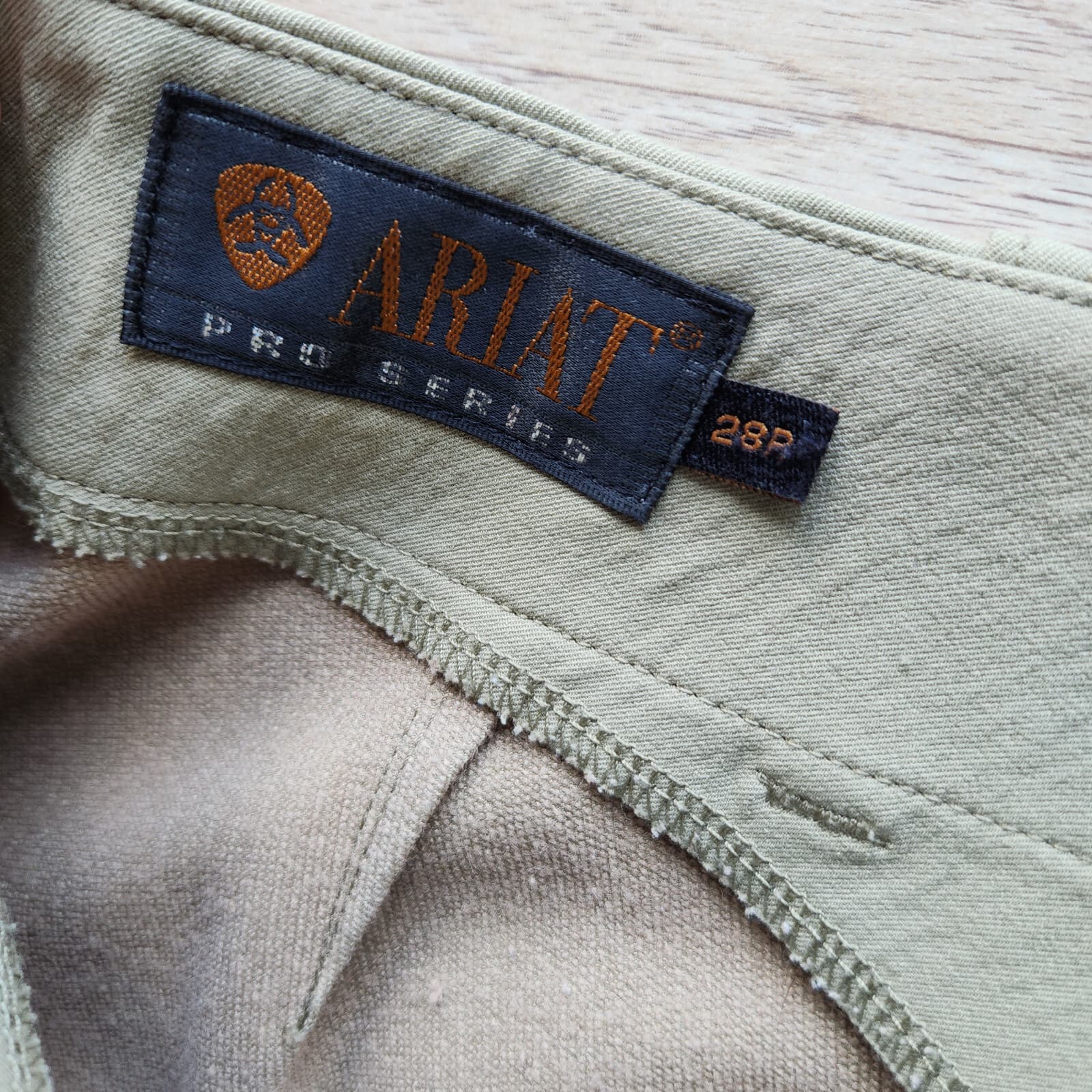 ARIAT Pro Series Circuit Breeches Equestrain Riding Pants Stretch Beige Women 28 - Thumbnail 5