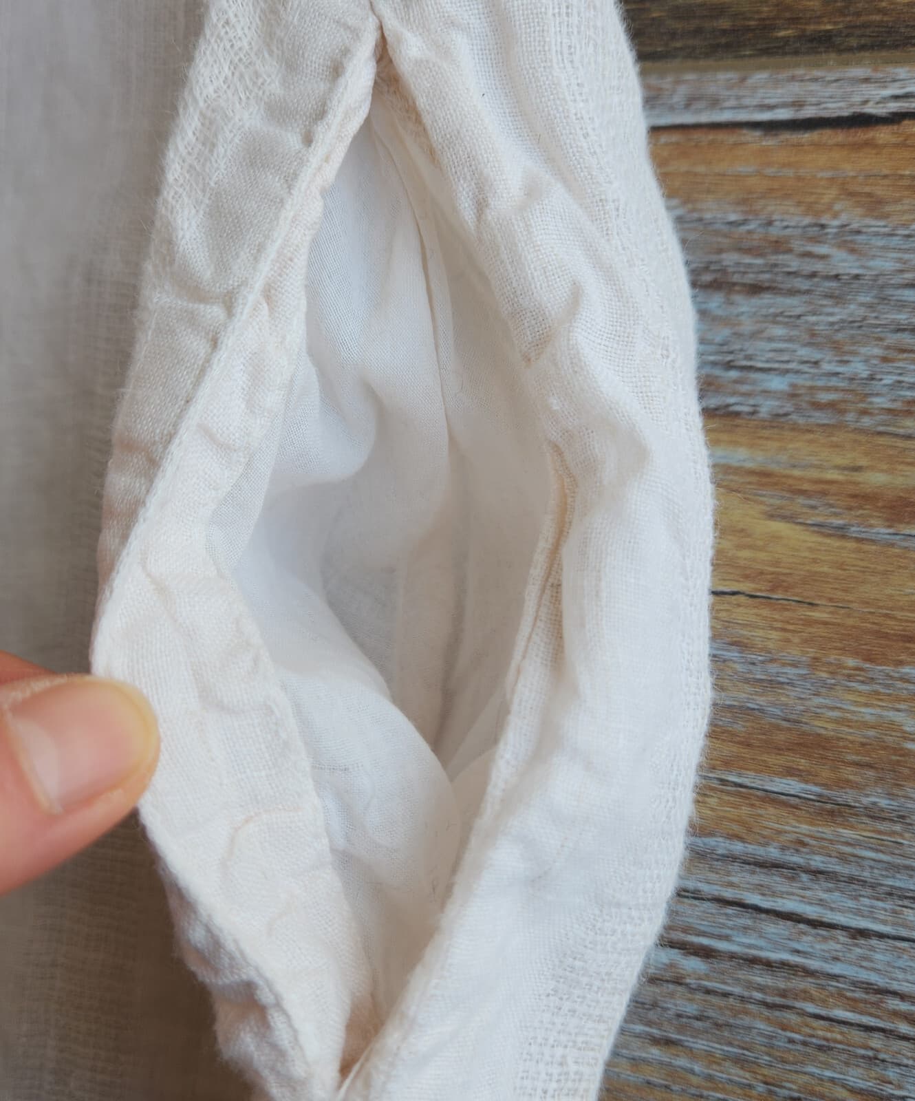 CP Shades 100% Linen Popover Top Split Neck Pocket 3/4 Sleeve Light Pink Women S - Thumbnail 7