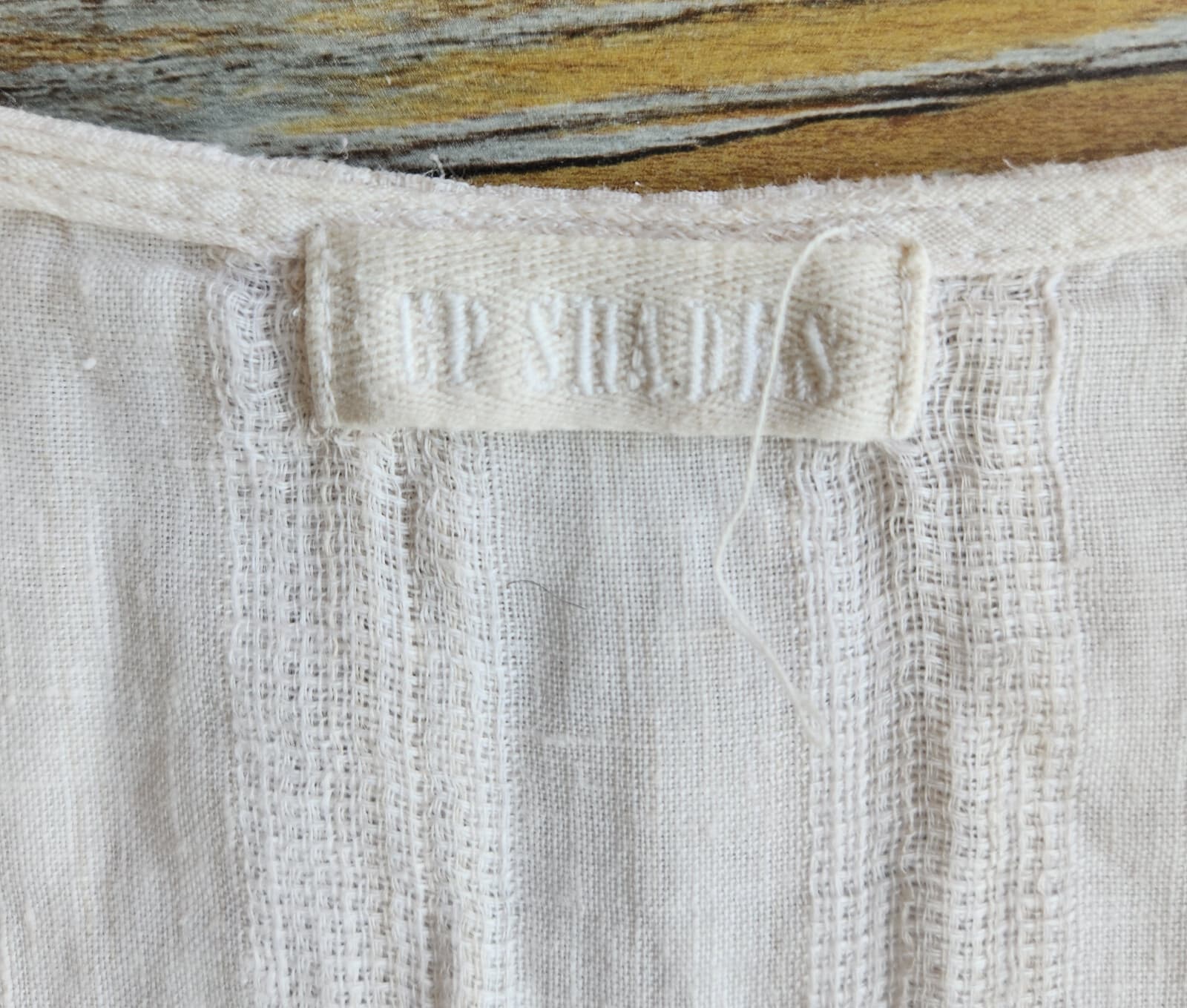 CP Shades 100% Linen Popover Top Split Neck Pocket 3/4 Sleeve Light Pink Women S - Thumbnail 8
