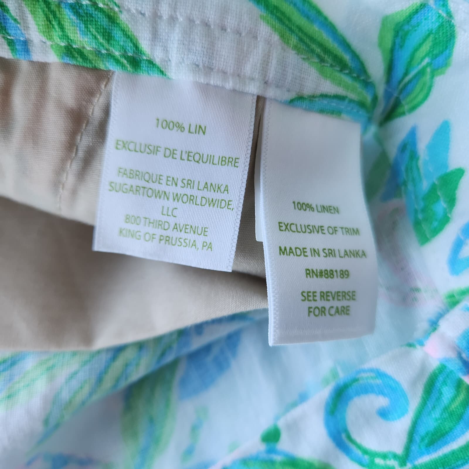 Lilly Pulitzer Aldora Linen Short Mid-Rise Resort White Just A Pinch Women's 12 - Thumbnail 11