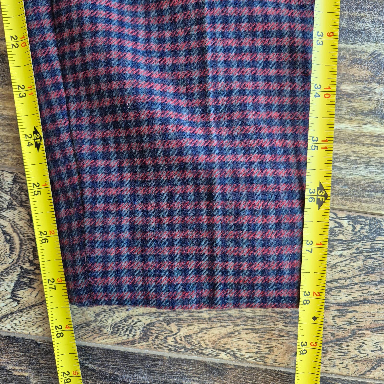 Vintage'70s Pendleton Made in USA Wool Shepherd's Plaid Pant Slim Lined Women 10 - Thumbnail 13