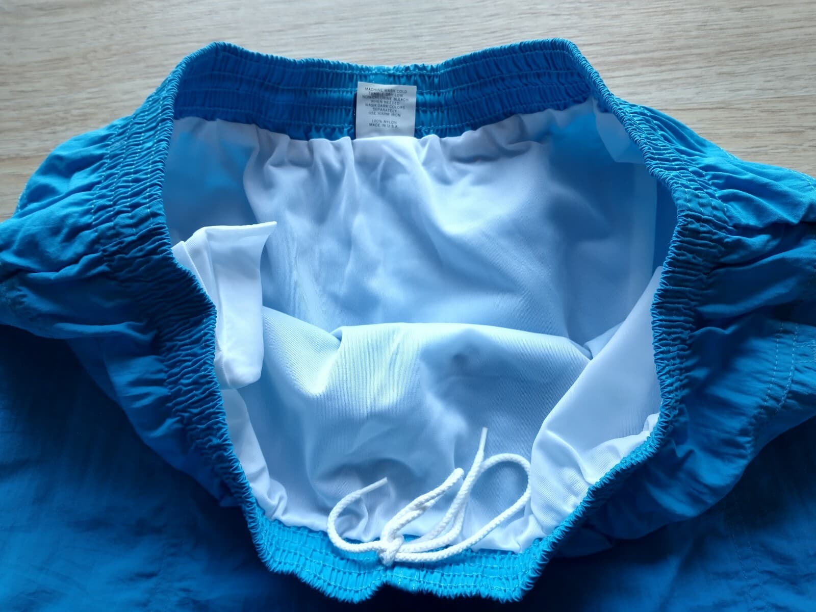 NWT Lands' End Men Swimwear Trunk Drawstring Mesh Lined Blue Sz.XL Made in USA - Thumbnail 4