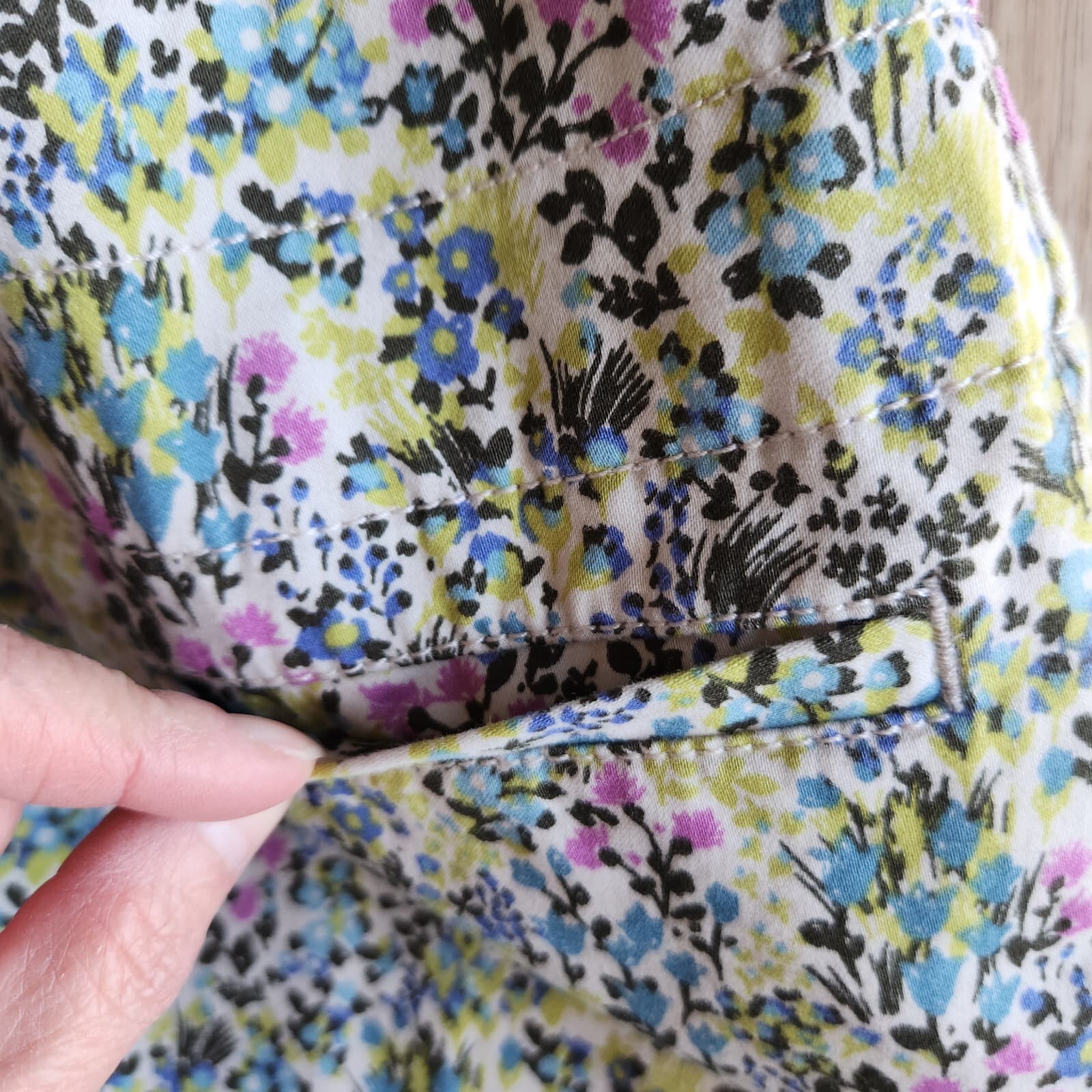 NWoT J.Jill Live in Chino Floral Pencil Mini Skirt Zip Pocket Multicolor Sz.14 - Thumbnail 5