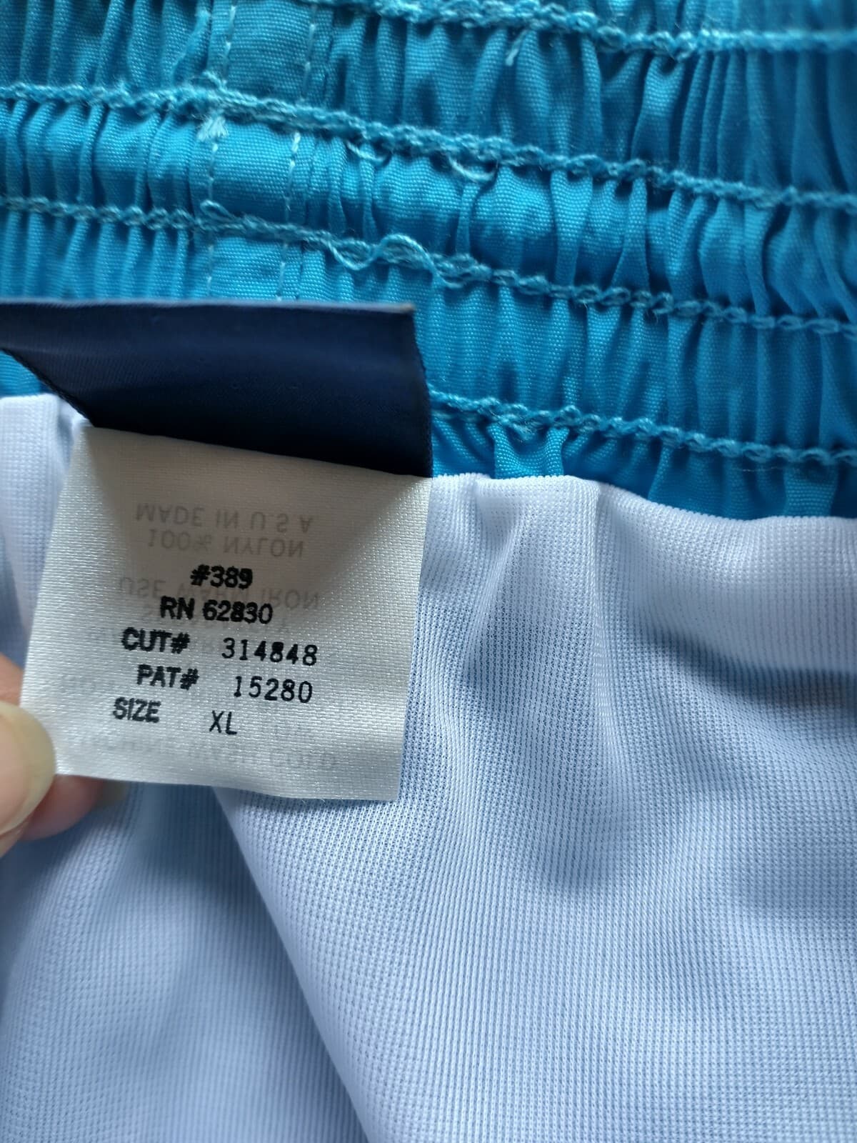 NWT Lands' End Men Swimwear Trunk Drawstring Mesh Lined Blue Sz.XL Made in USA - Thumbnail 6