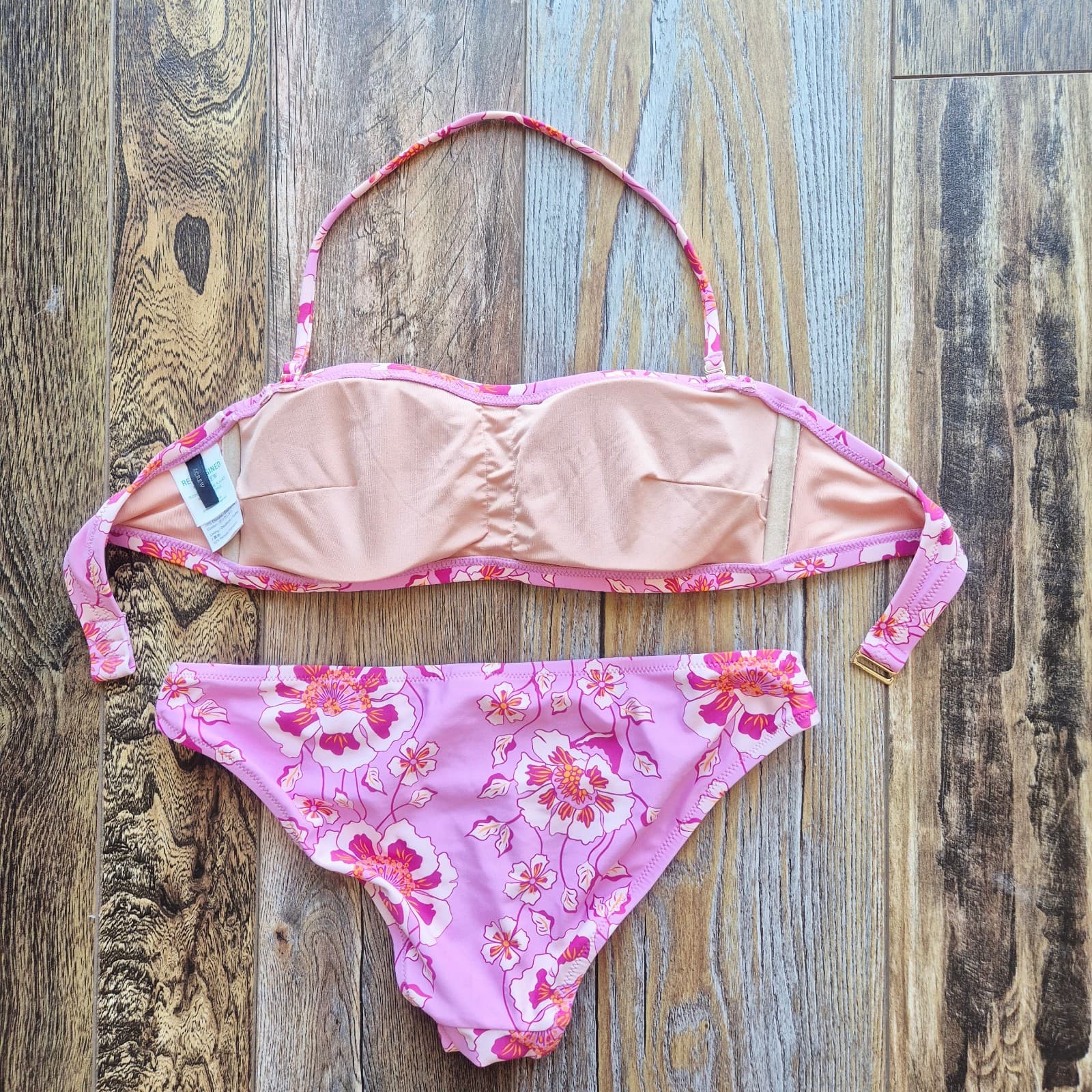 J.Crew 2-Piece Surf Hipster Bikini Swimsuit Halter Strap Climbing Floral Sz.XS - Thumbnail 9