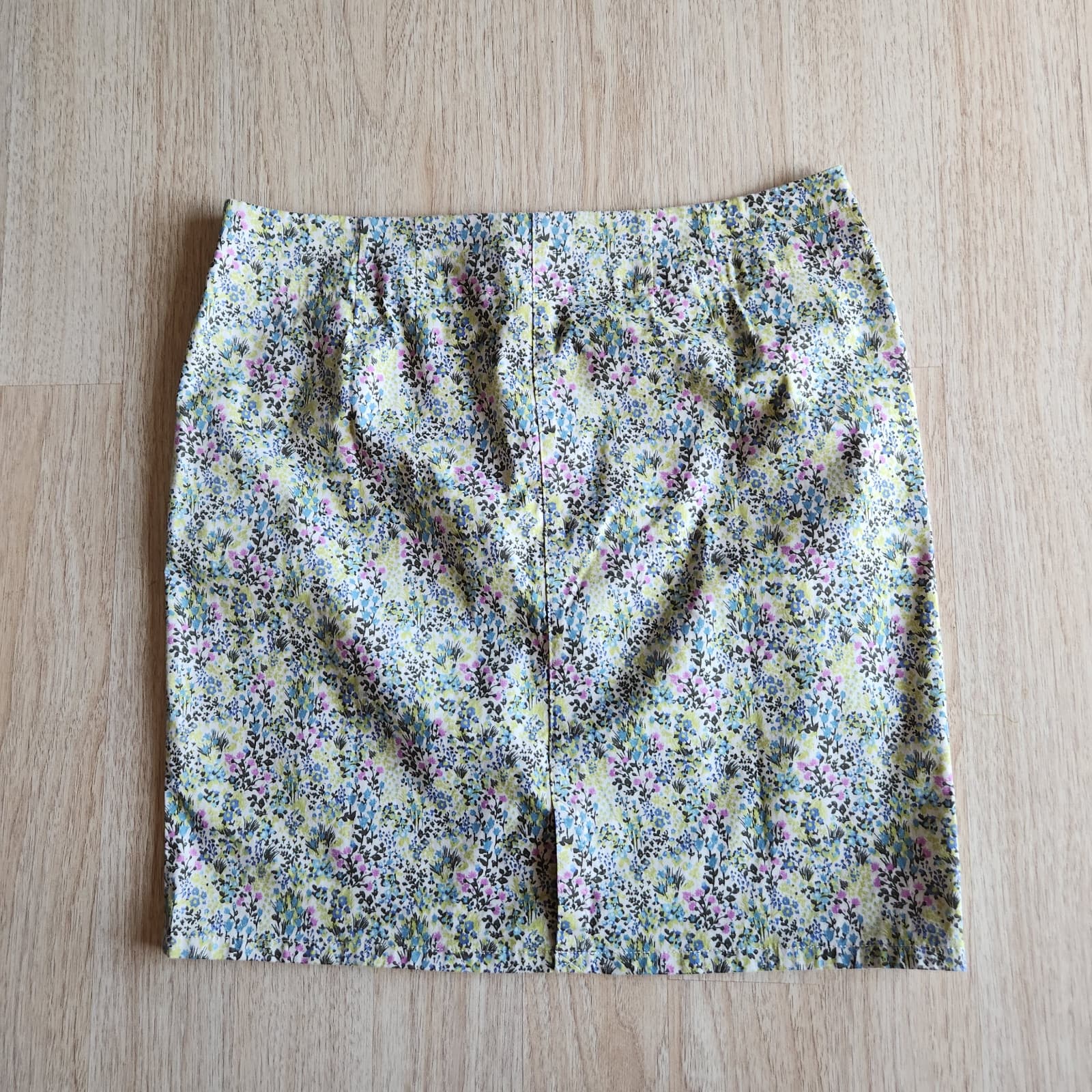 NWoT J.Jill Live in Chino Floral Pencil Mini Skirt Zip Pocket Multicolor Sz.14 - Thumbnail 6
