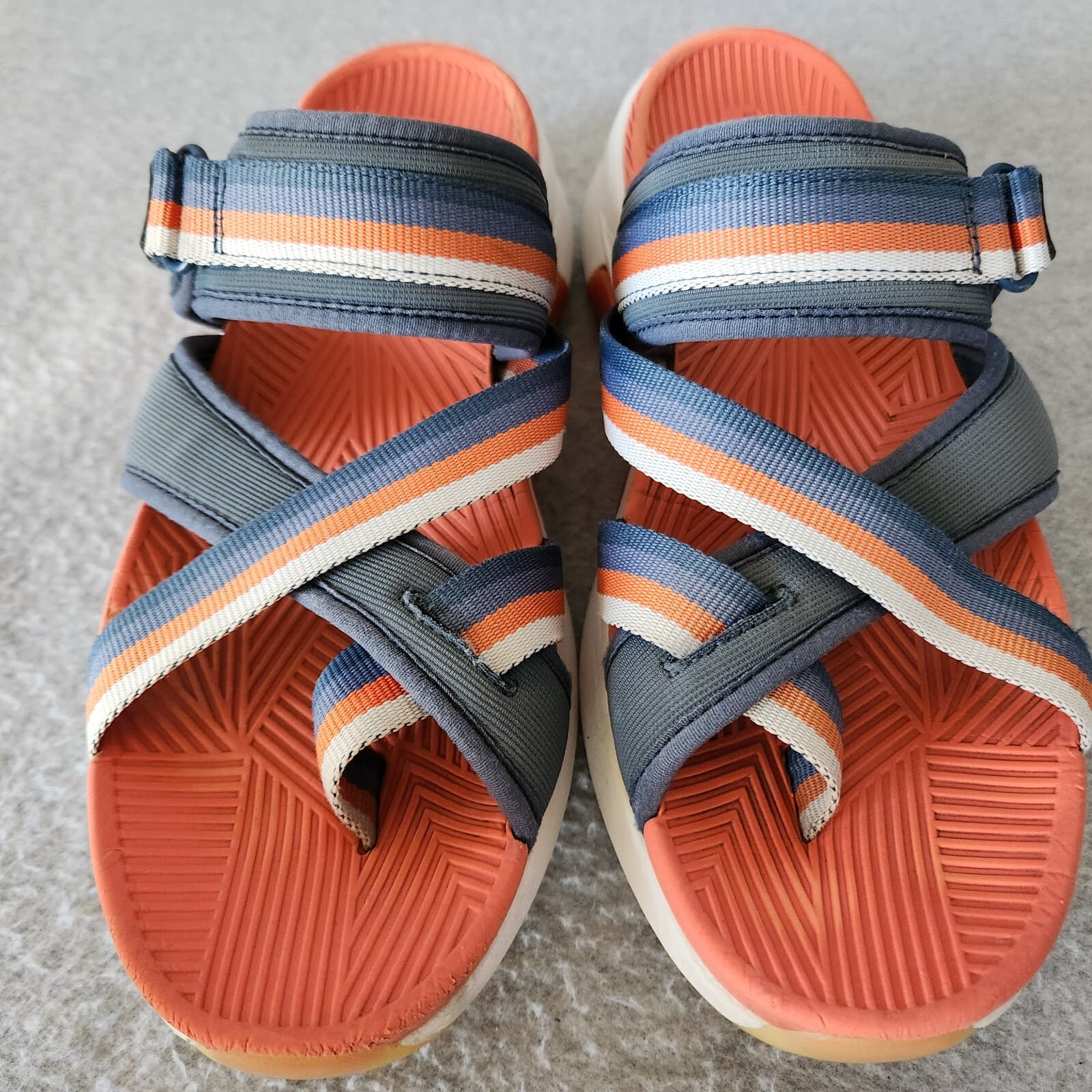 Mark Nason Modern Jogger 2.0 Wedge Sandals Cushion Comfort Orange Blue Women's 9 - Thumbnail 11