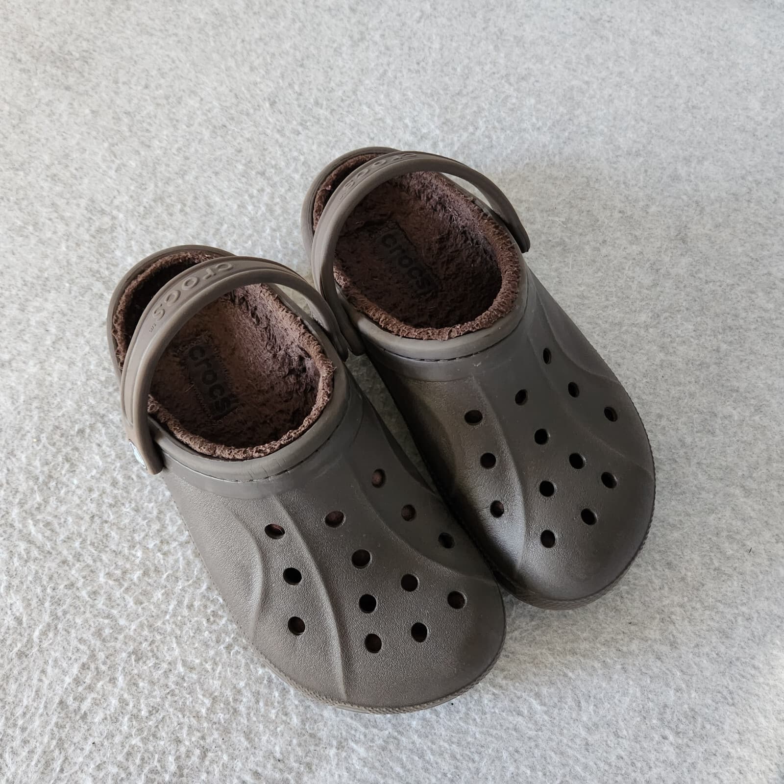 Crocs Ralen Faux Fur Lined Clogs Slide-On Comfort Brown Unisex US M6 W8 - Thumbnail 3