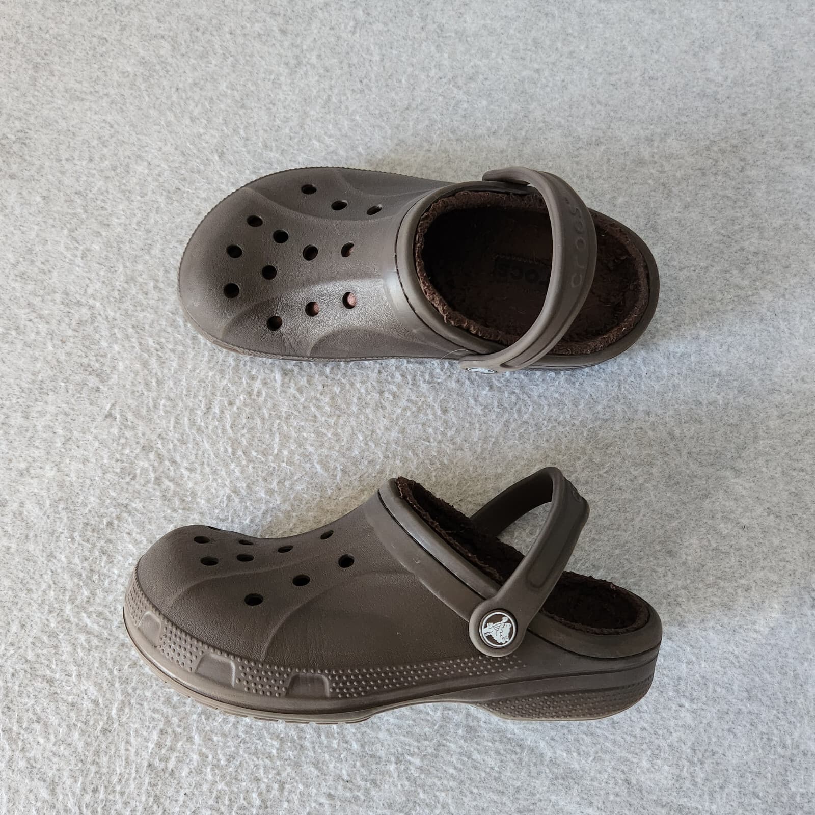 Crocs Ralen Faux Fur Lined Clogs Slide-On Comfort Brown Unisex US M6 W8 - Thumbnail 5