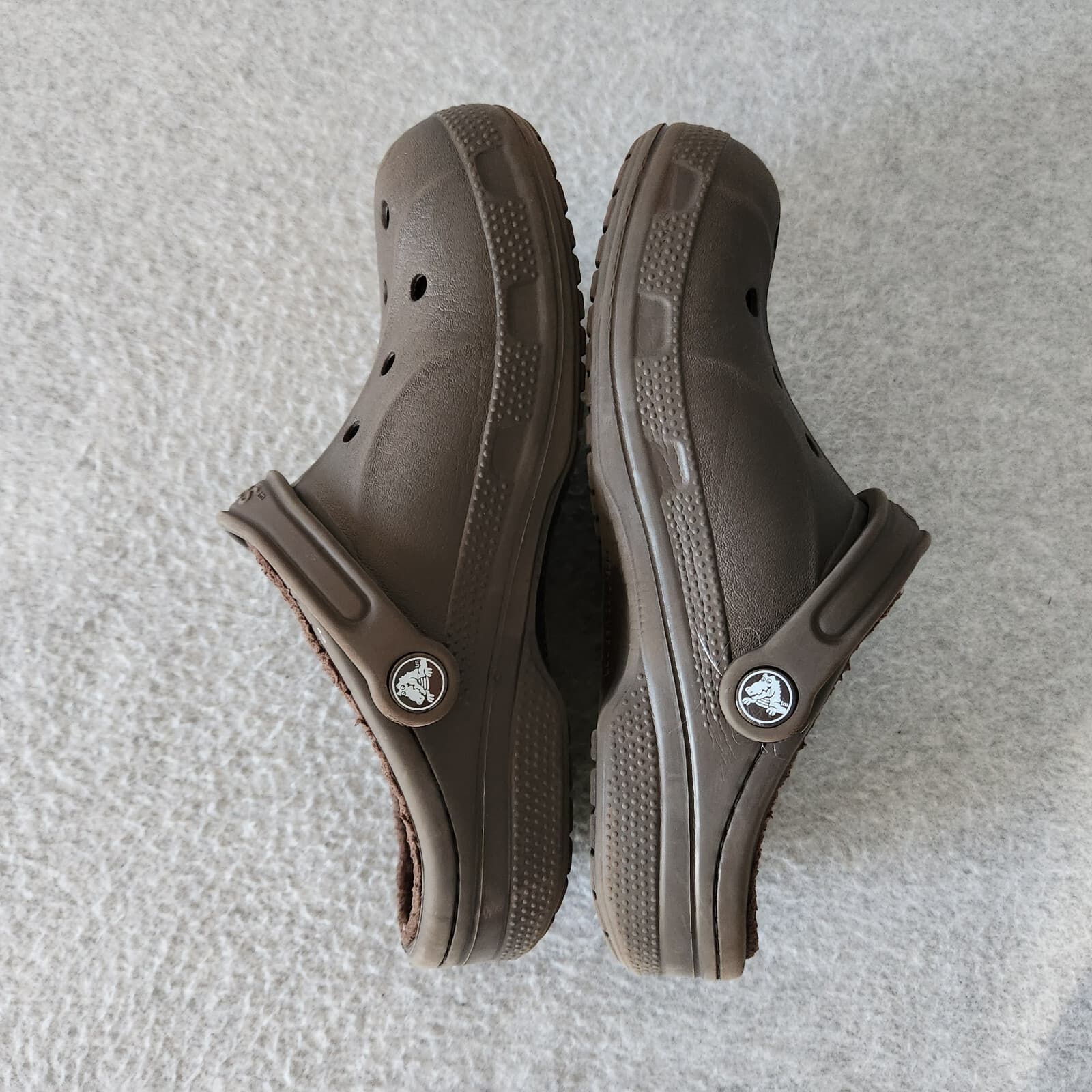 Crocs Ralen Faux Fur Lined Clogs Slide-On Comfort Brown Unisex US M6 W8 - Thumbnail 6