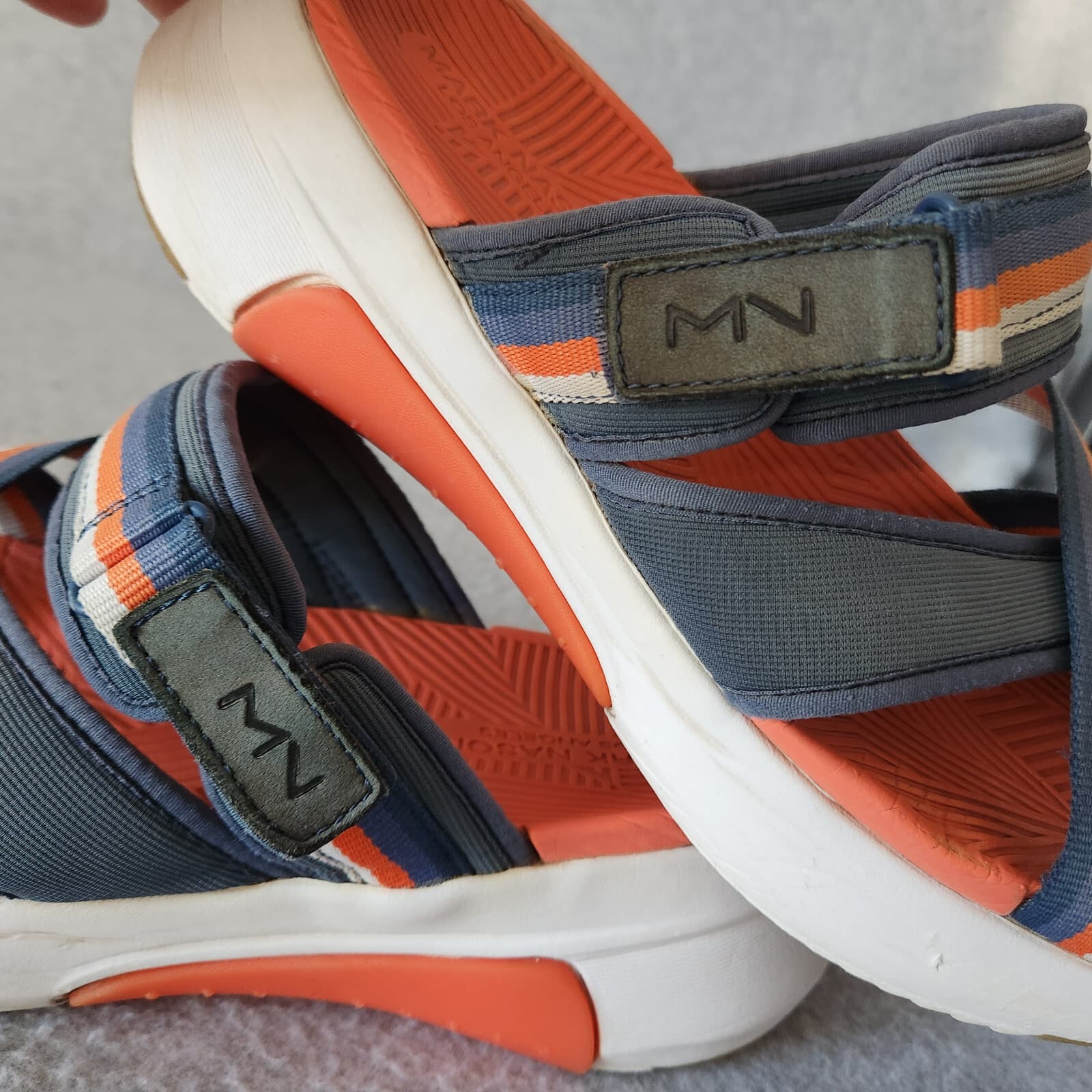 Mark Nason Modern Jogger 2.0 Wedge Sandals Cushion Comfort Orange Blue Women's 9 - Thumbnail 5
