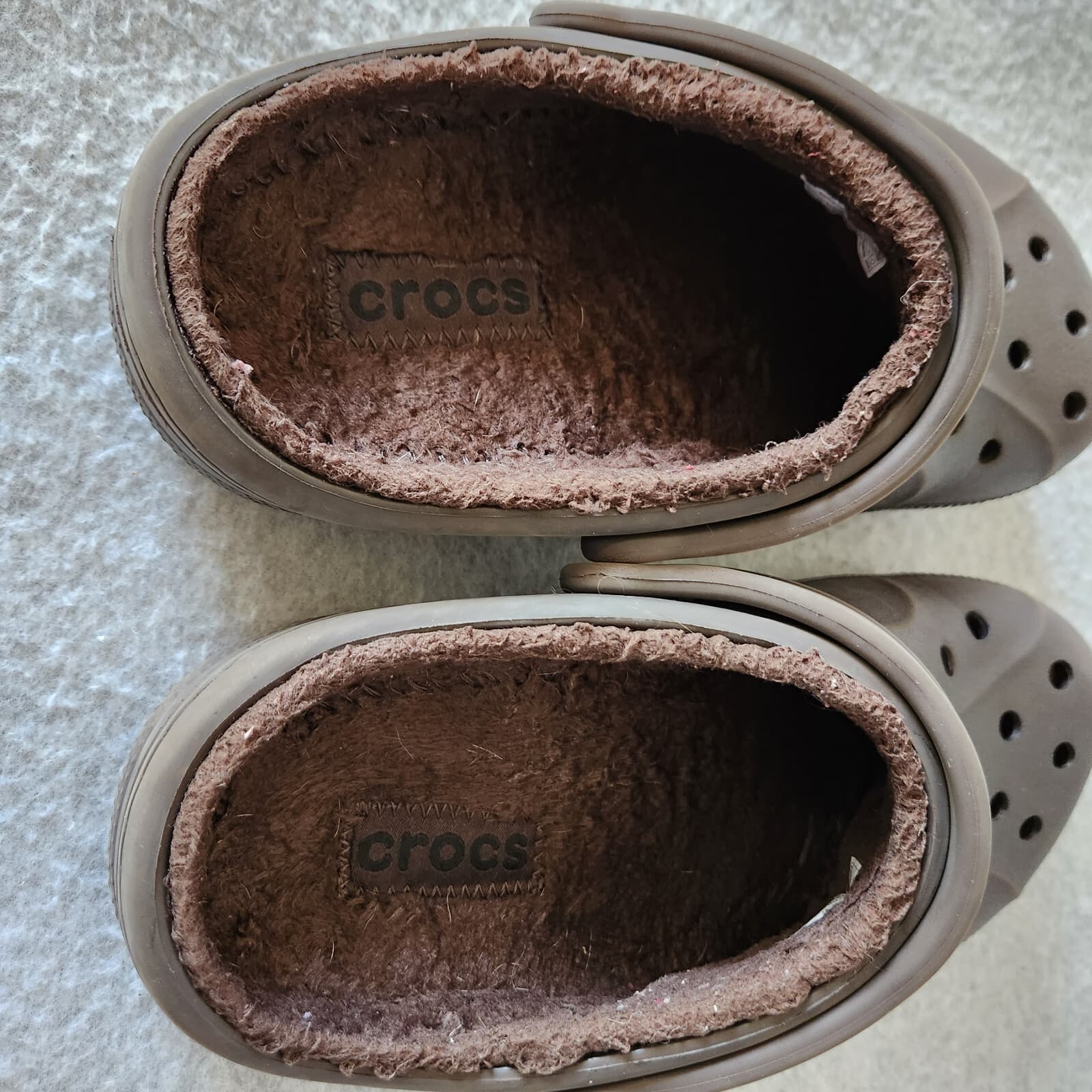 Crocs Ralen Faux Fur Lined Clogs Slide-On Comfort Brown Unisex US M6 W8 - Thumbnail 11