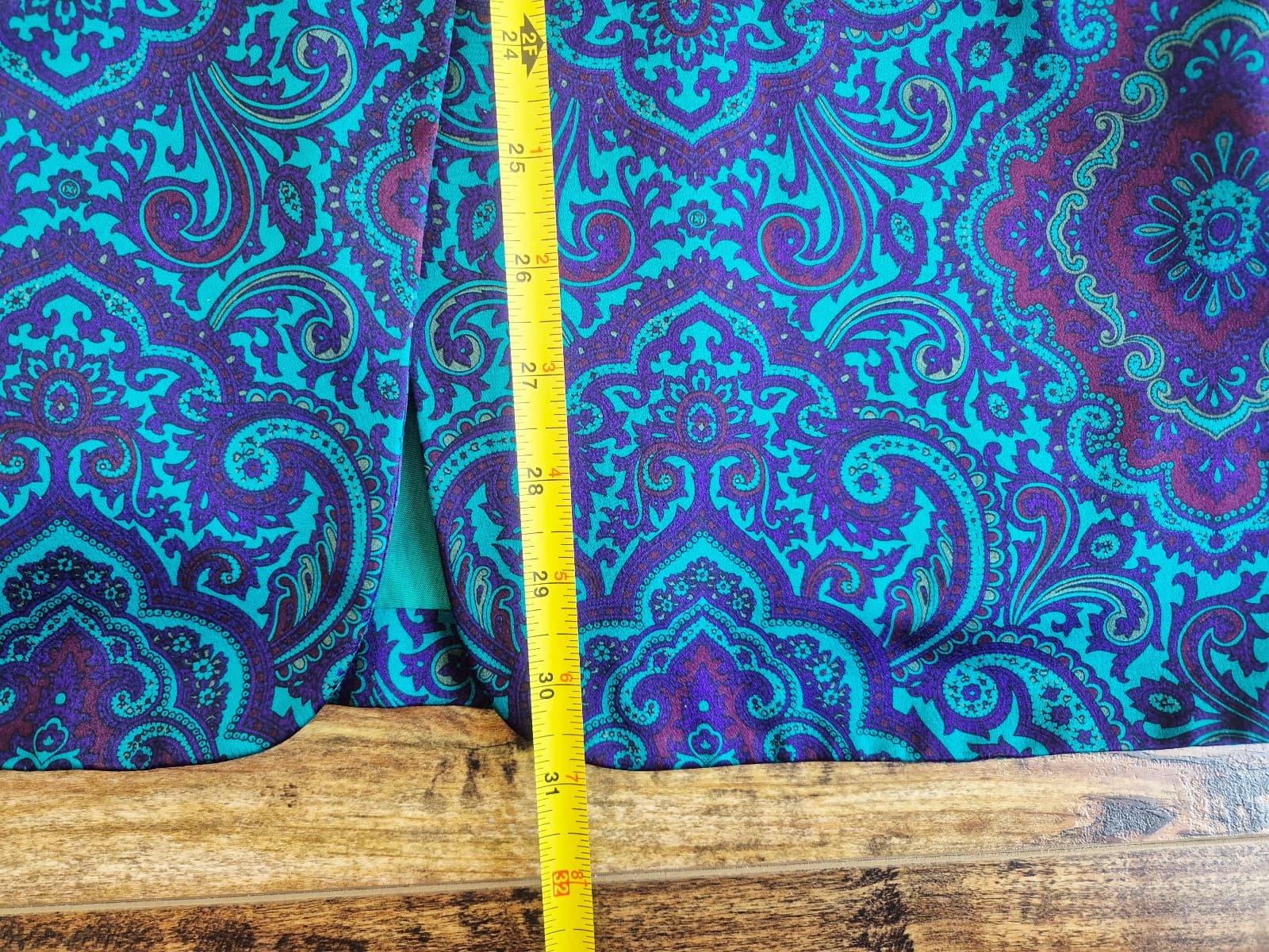 Vintage Linda Allard Ellen Tracy Silk Paisley Tailored Relax Blazer Green Size 4 - Thumbnail 9