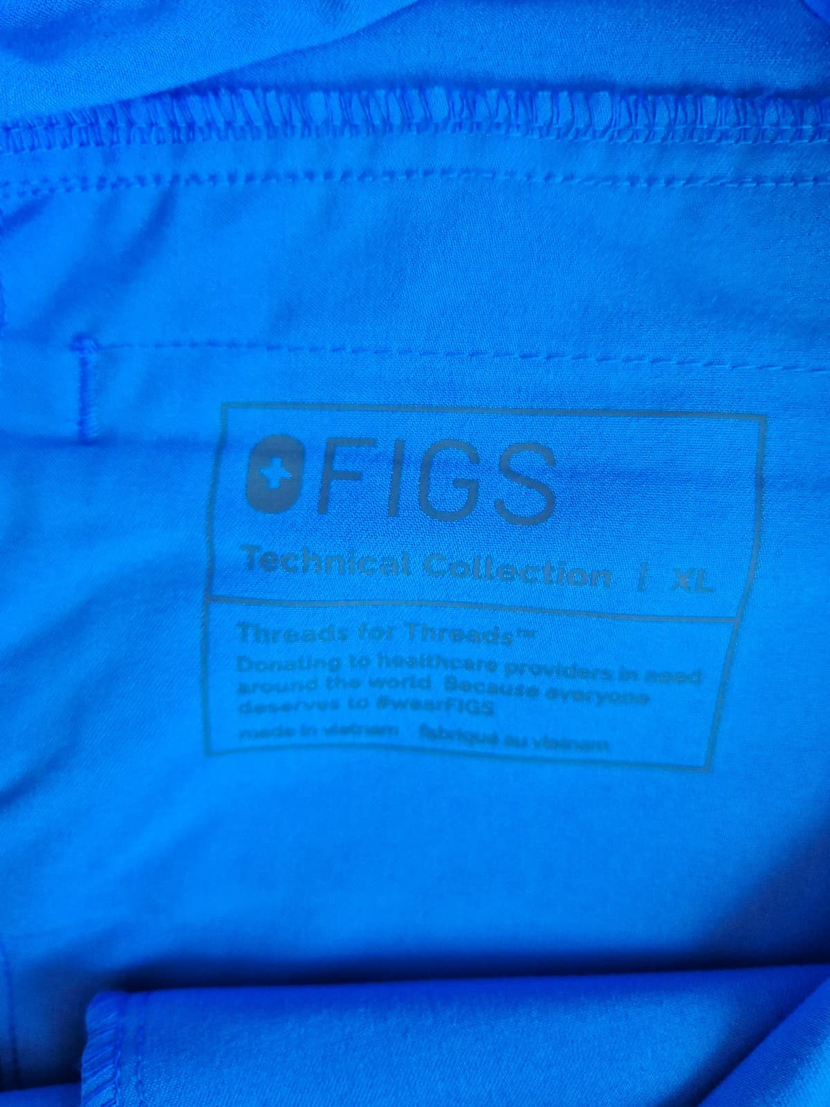NEW FIGS Axim Straight-Leg Cargo Scrub Pants Pull-On 7-Pocket Ceil Blue Men's XL - Thumbnail 10