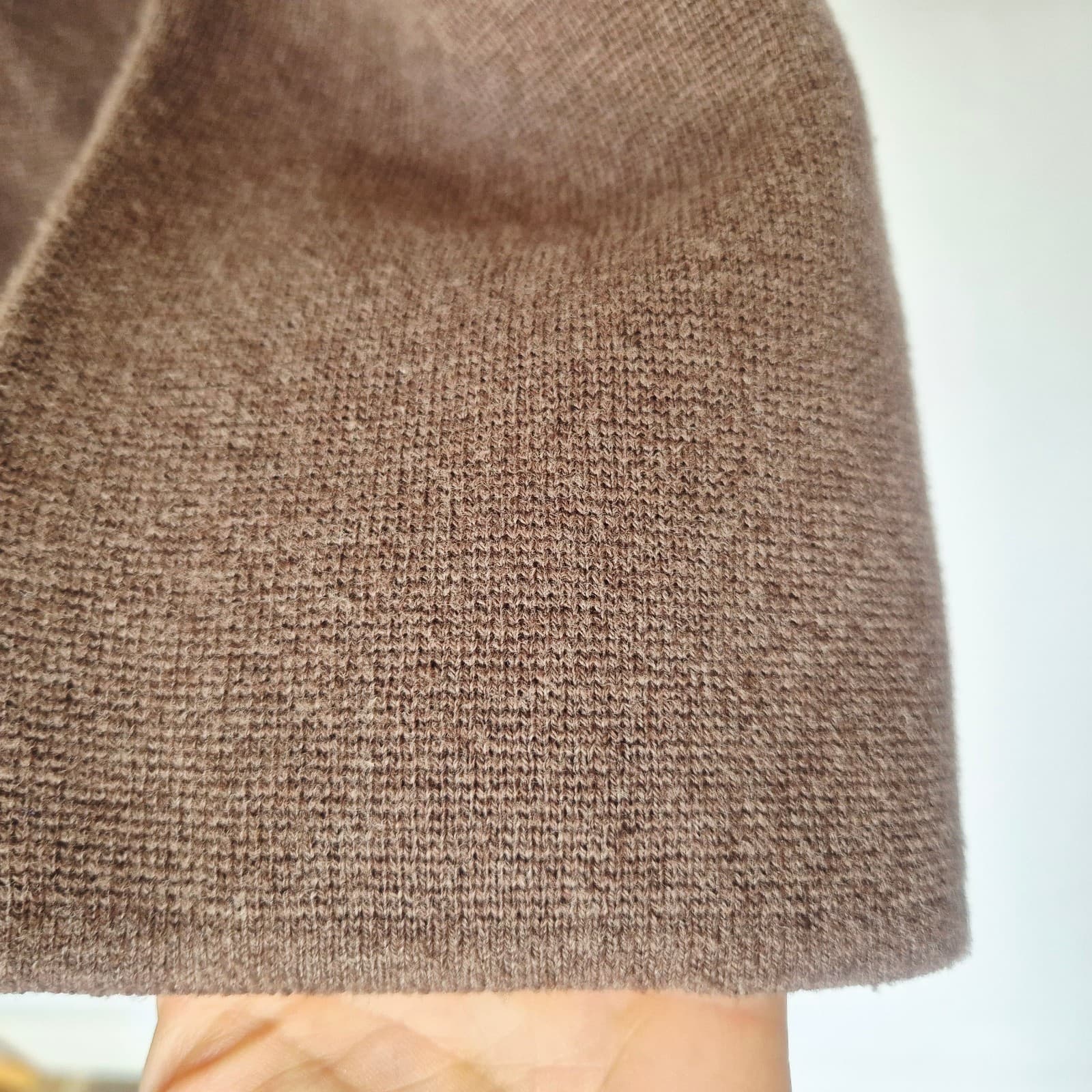 Quince 100% Organic Cotton Knit Blazer Open-Front Pocket Heather Brown Women's M - Thumbnail 8