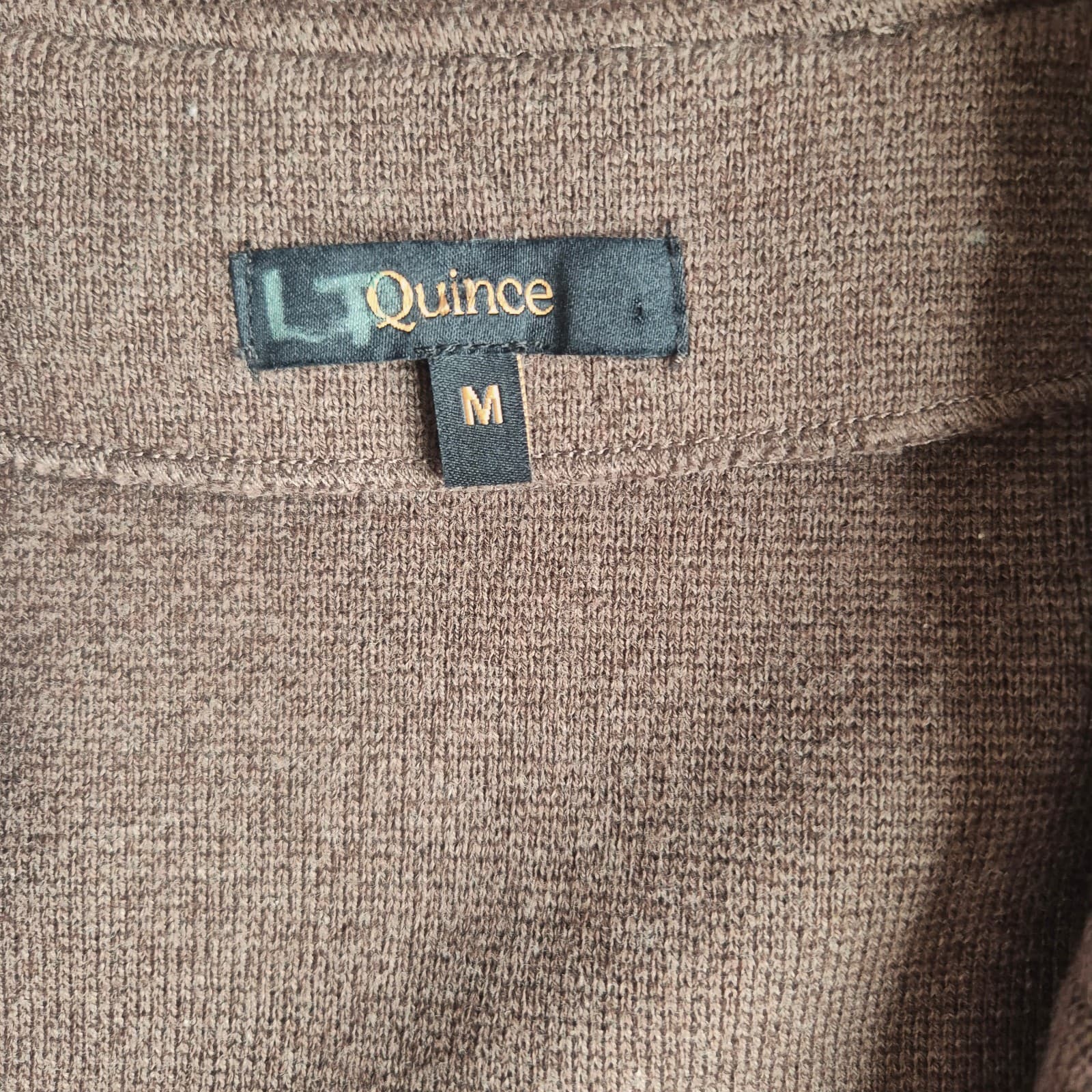 Quince 100% Organic Cotton Knit Blazer Open-Front Pocket Heather Brown Women's M - Thumbnail 11