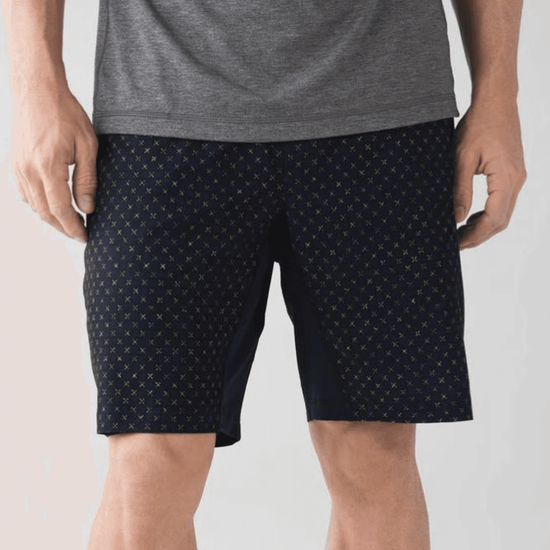 Lululemon T.H.E. Short Luxtreme Liner 9" Cross Me Split Pea Naval Blue Men's M - Thumbnail 2
