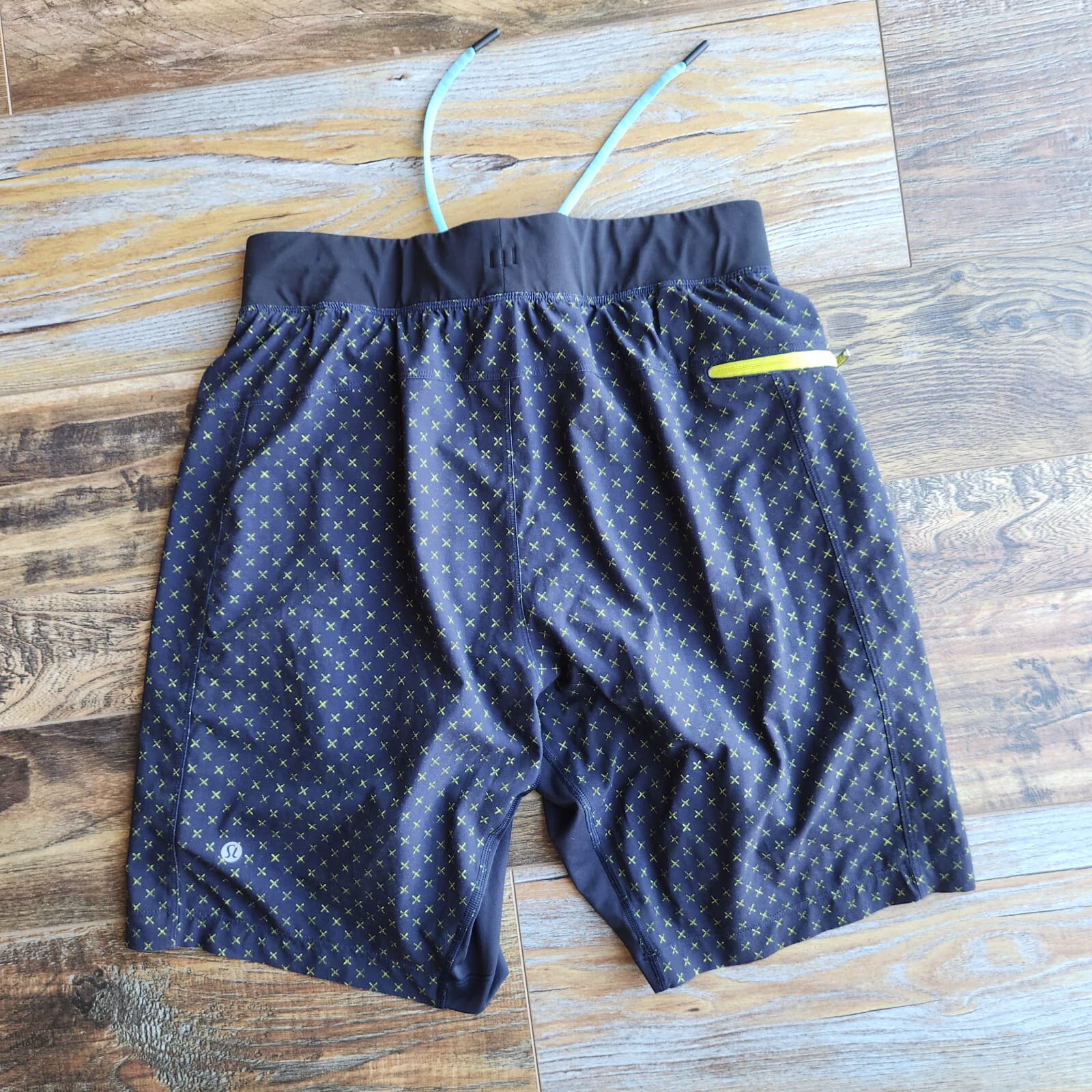 Lululemon T.H.E. Short Luxtreme Liner 9" Cross Me Split Pea Naval Blue Men's M - Thumbnail 5