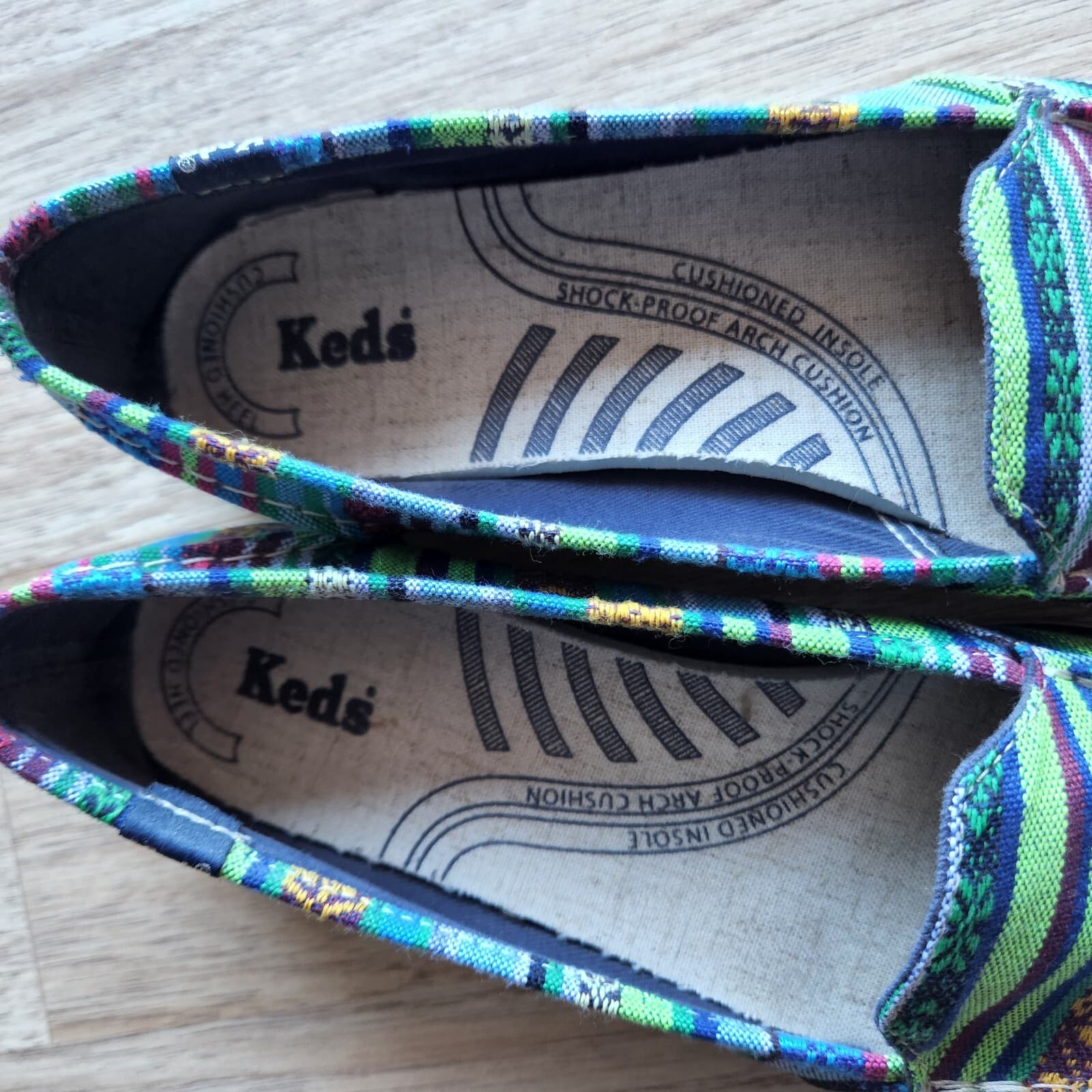 Keds Tribal Canvas Slip-On Flat Shoes Cushioned Insole Multicolor Women US6.5 - Thumbnail 11