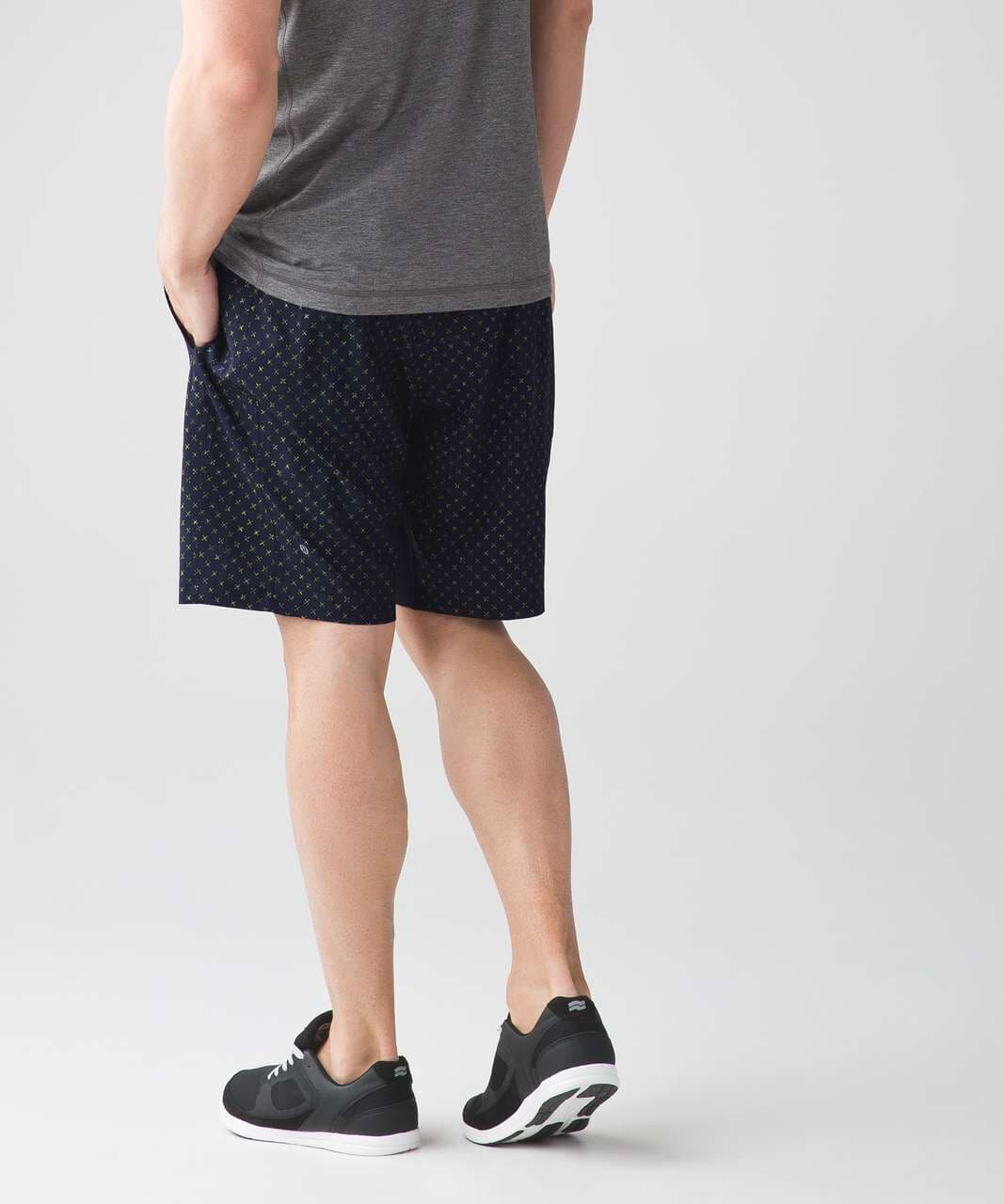 Lululemon T.H.E. Short Luxtreme Liner 9" Cross Me Split Pea Naval Blue Men's M - Thumbnail 6