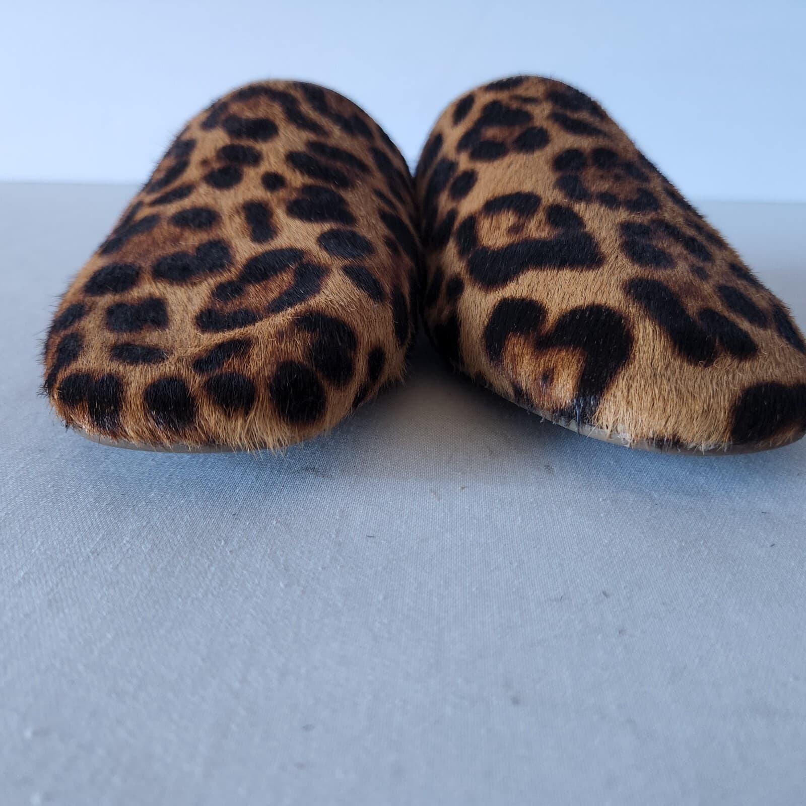 EUC Madewell Cory Mule Leopard Calf Hair Leather Slide-On Shoe Brown Women US7.5 - Thumbnail 9