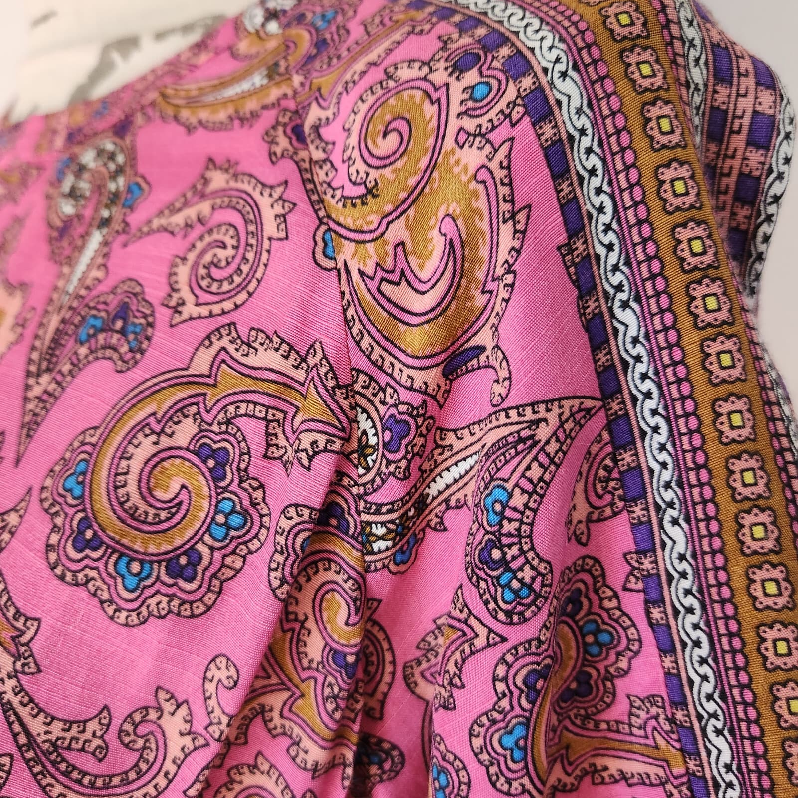 SCOTCH & SODA MAISON SCOTCH Downtown Surf Mini Dress Pink Paisley Women's P'tite - Thumbnail 3