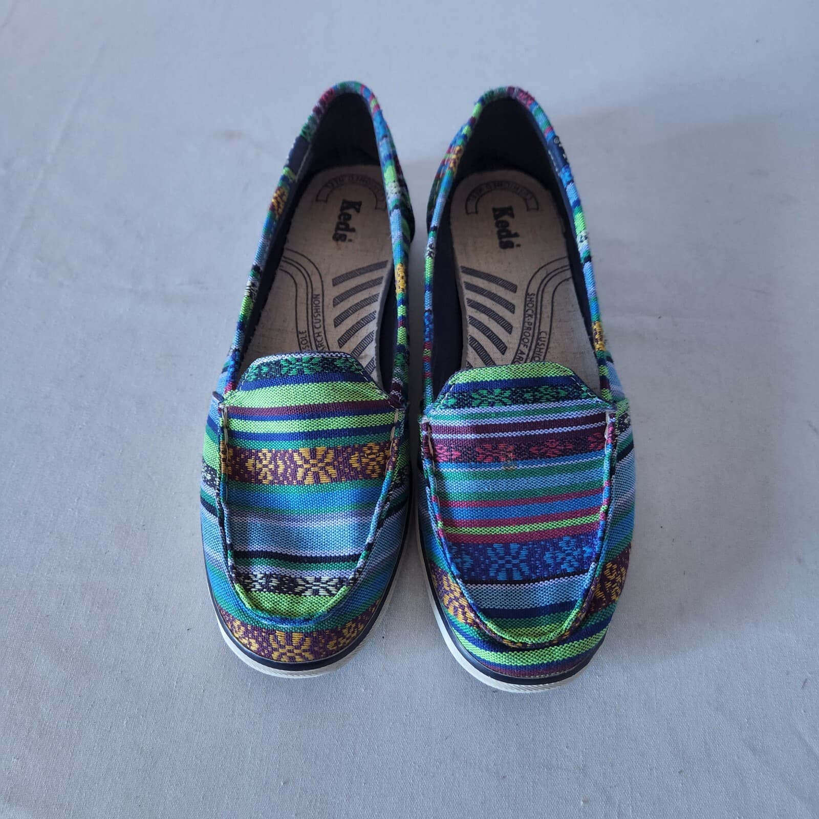 Keds Tribal Canvas Slip-On Flat Shoes Cushioned Insole Multicolor Women US6.5 - Thumbnail 3
