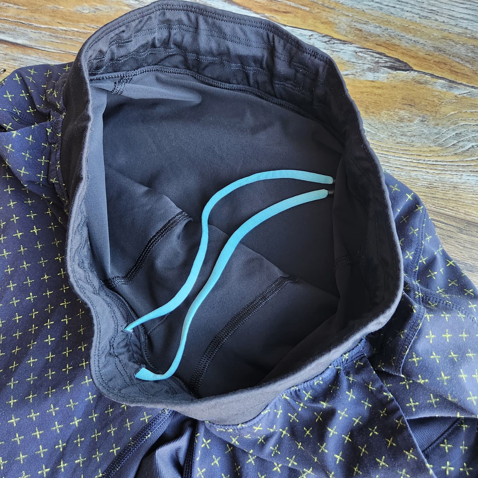 Lululemon T.H.E. Short Luxtreme Liner 9" Cross Me Split Pea Naval Blue Men's M - Thumbnail 8