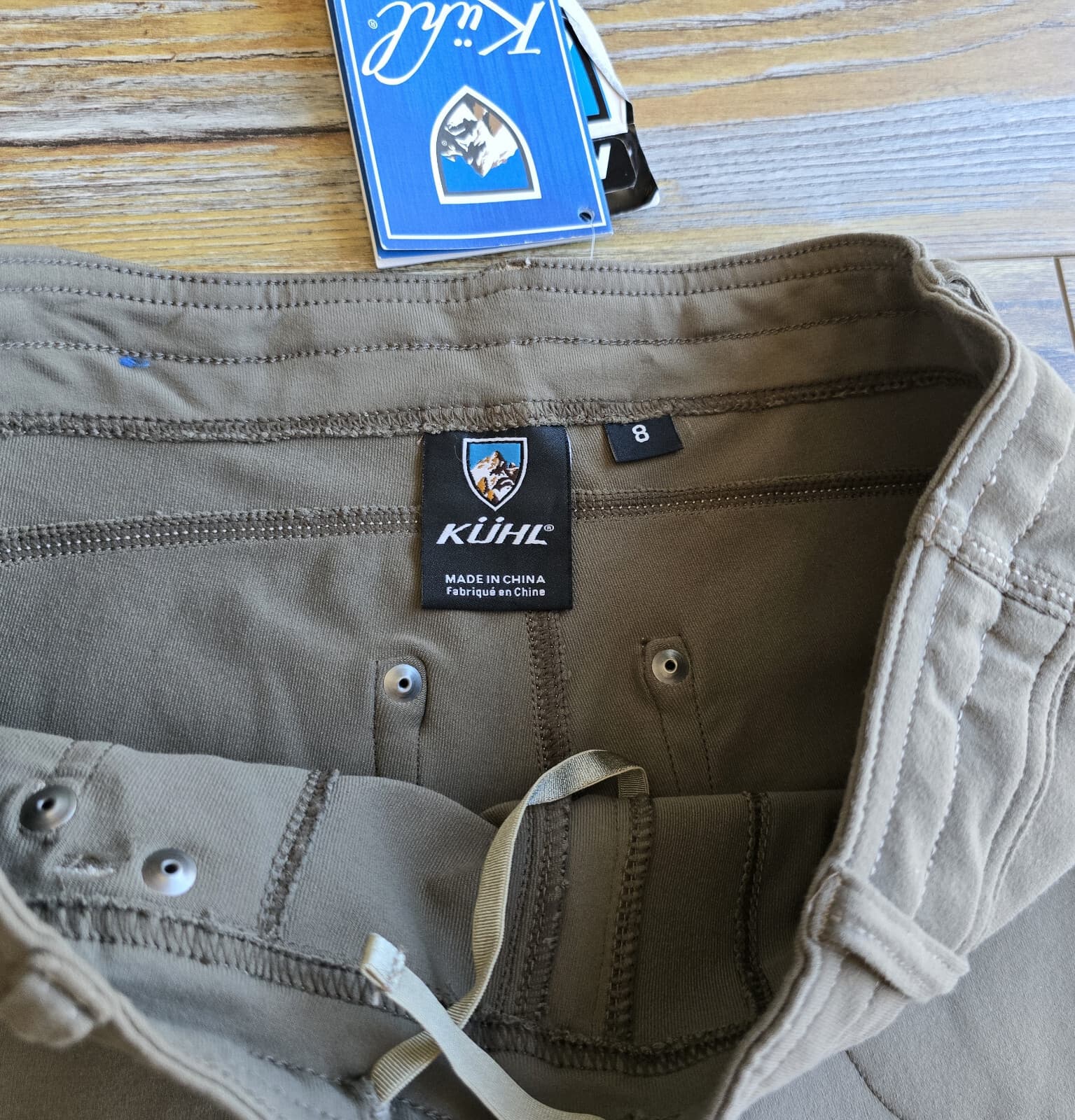 NEW Kuhl Mova Kapri 20" Shorts Pocket Soft Stretch Drawstring Breen Women's 8 - Thumbnail 9