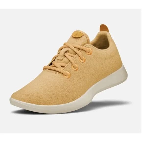 Allbirds Merino Wool Runners Running Shoes Sneakers Lace-Up Yellow Women US7 - Thumbnail 2