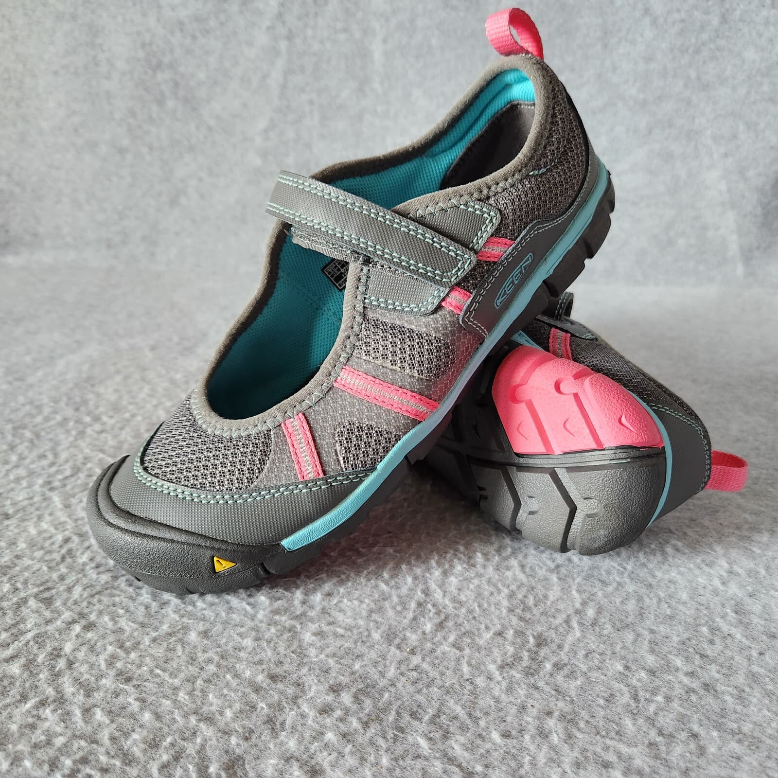 KEEN Monica Mary Jane Walking Sport Shoes Contoured Arch Grey-Pink Kids EU38 US5 - Thumbnail 2