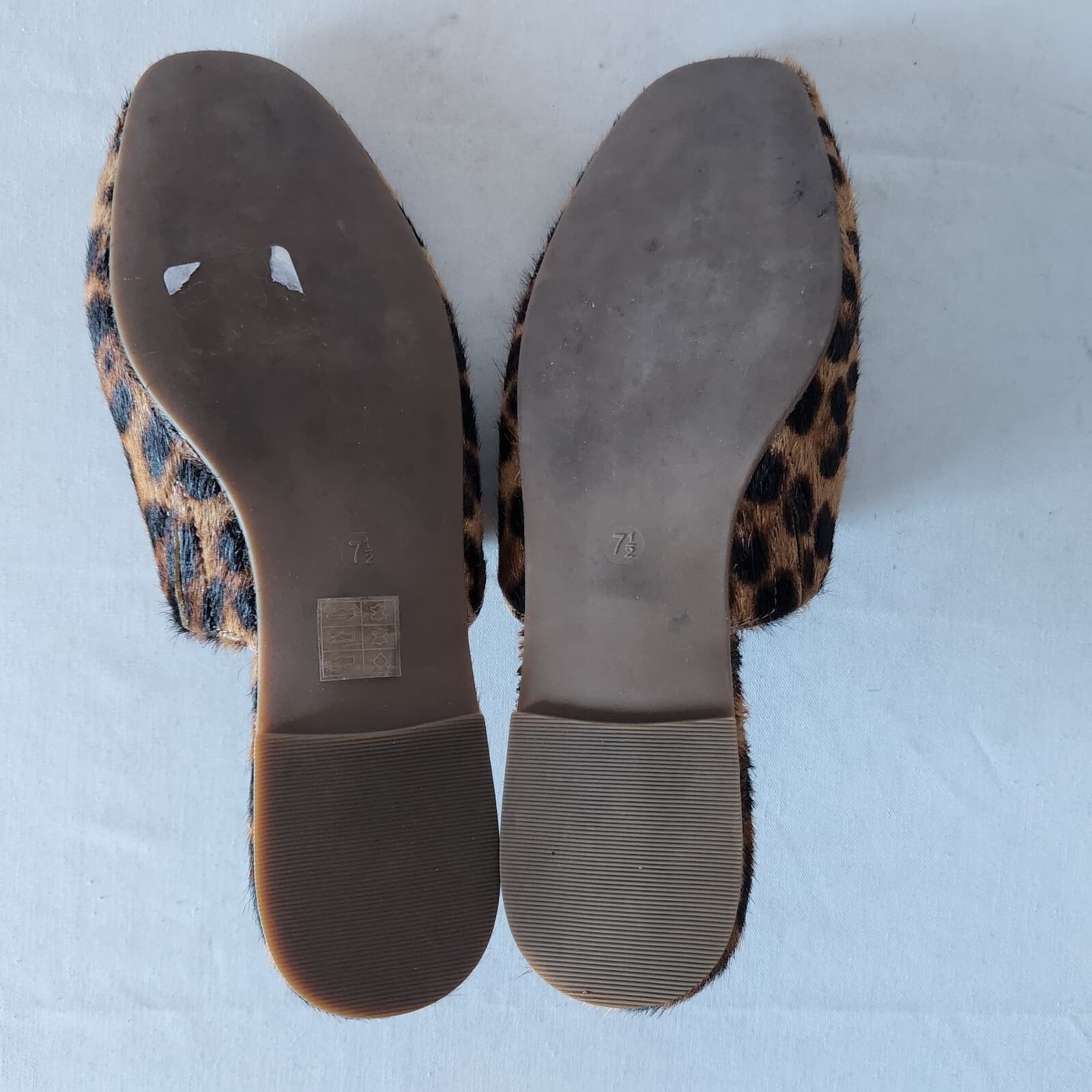 EUC Madewell Cory Mule Leopard Calf Hair Leather Slide-On Shoe Brown Women US7.5 - Thumbnail 7