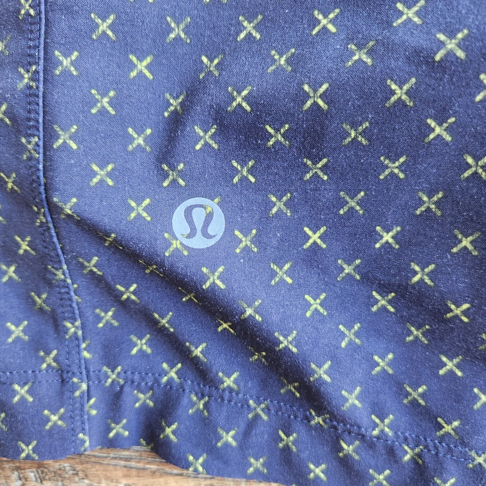 Lululemon T.H.E. Short Luxtreme Liner 9" Cross Me Split Pea Naval Blue Men's M - Thumbnail 10
