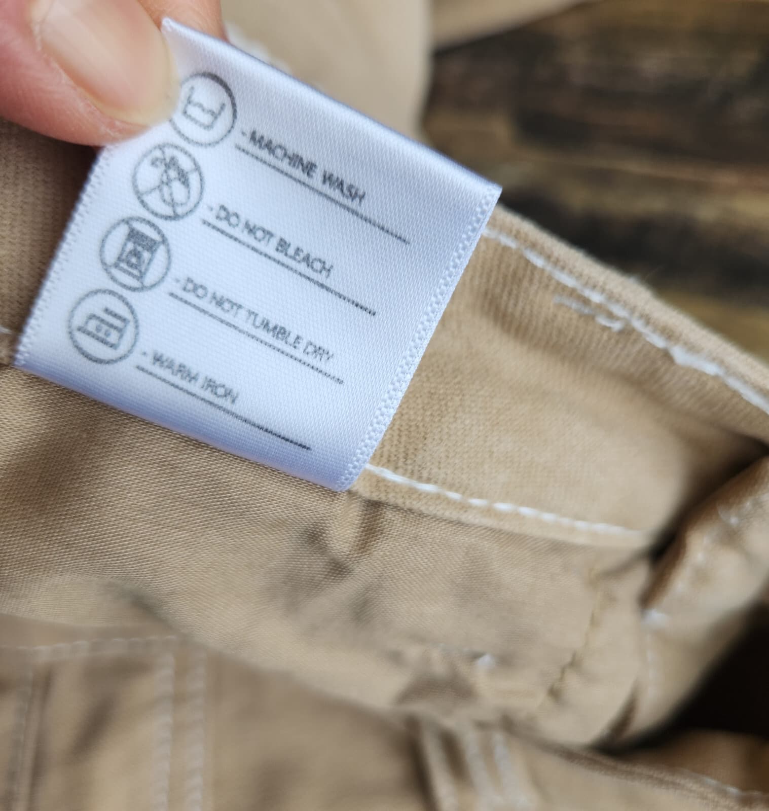 HISSO Wide Leg High Rise Hong Kong Street Pants Zip Pocket Cotton Brown Unisex M - Thumbnail 11