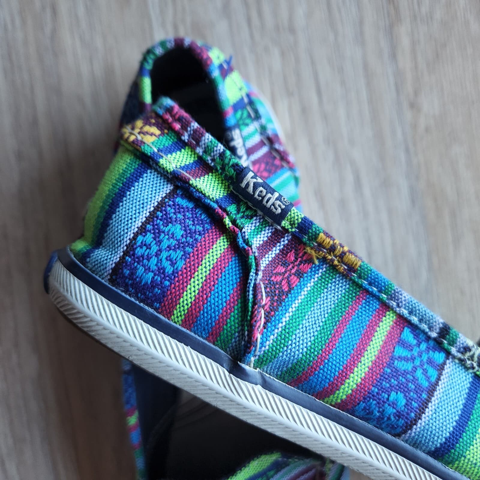 Keds Tribal Canvas Slip-On Flat Shoes Cushioned Insole Multicolor Women US6.5 - Thumbnail 9