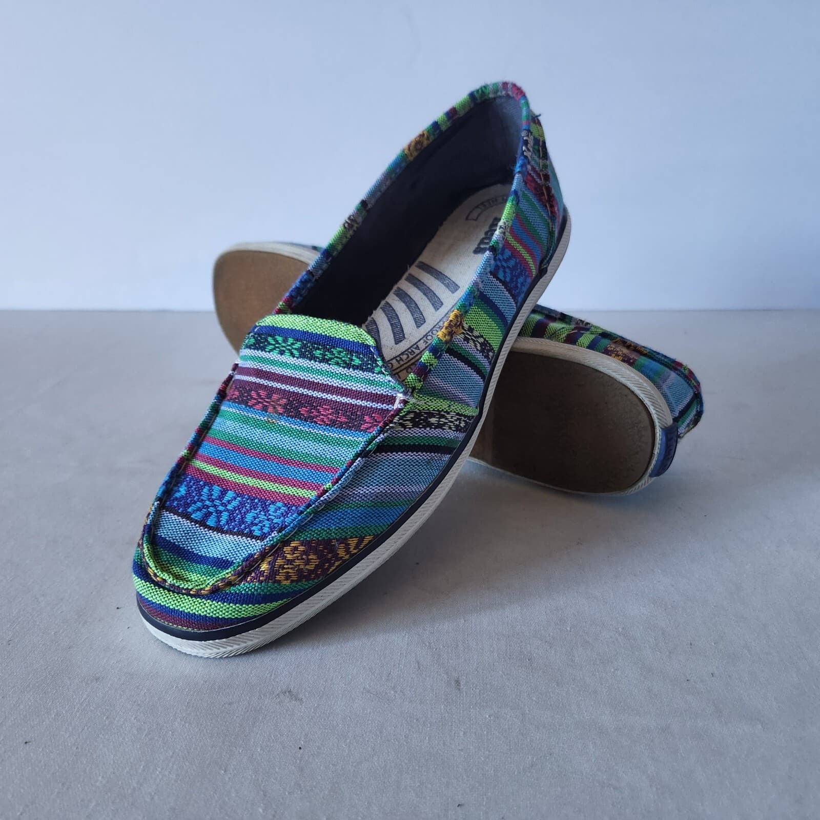 Keds Tribal Canvas Slip-On Flat Shoes Cushioned Insole Multicolor Women US6.5 - Thumbnail 2