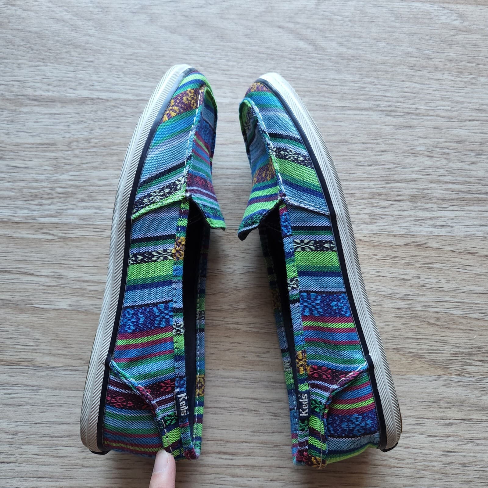 Keds Tribal Canvas Slip-On Flat Shoes Cushioned Insole Multicolor Women US6.5 - Thumbnail 7