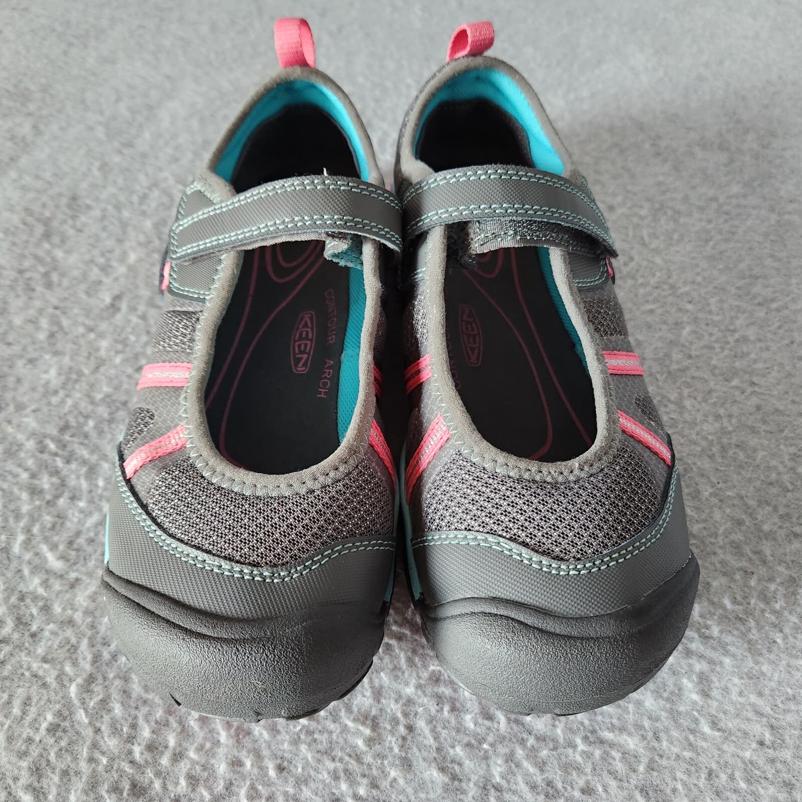 KEEN Monica Mary Jane Walking Sport Shoes Contoured Arch Grey-Pink Kids EU38 US5 - Thumbnail 6