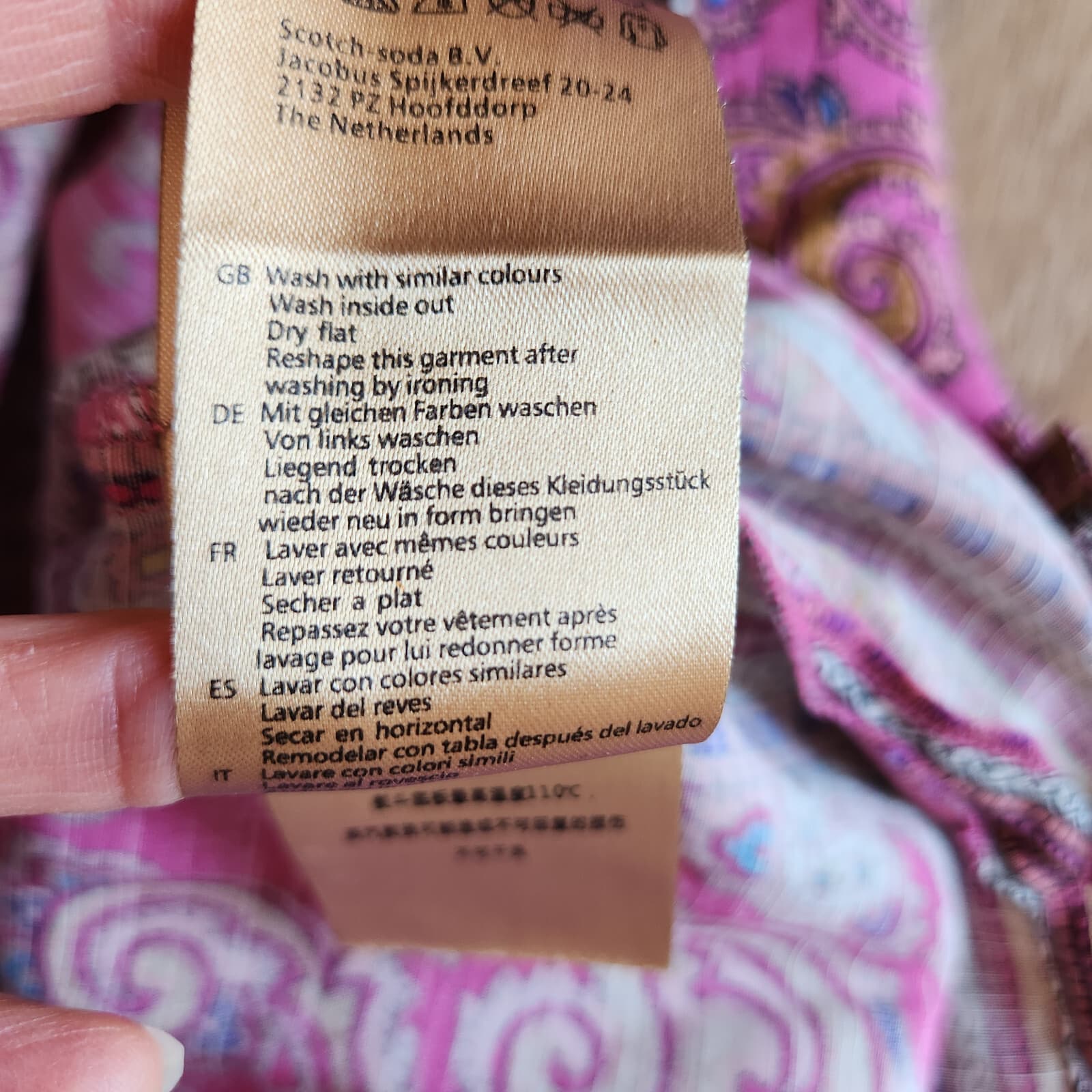 SCOTCH & SODA MAISON SCOTCH Downtown Surf Mini Dress Pink Paisley Women's P'tite - Thumbnail 9